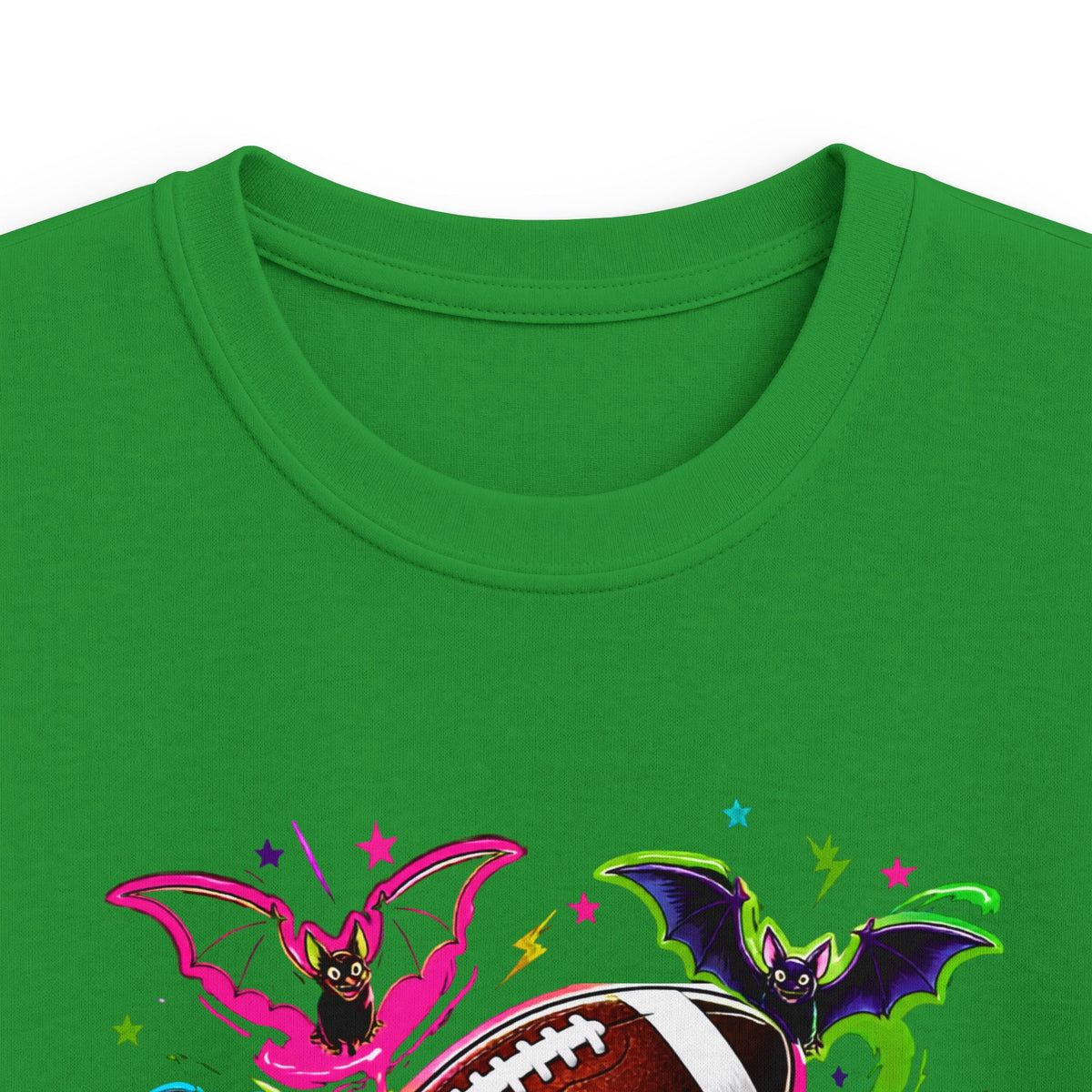Kids Football Bats — Colorful Splash Grunge Youth Shirt