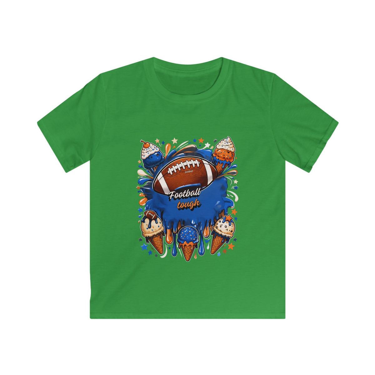 Kids Football Ice Cream Tee – "Football Tough" Youth Shirt