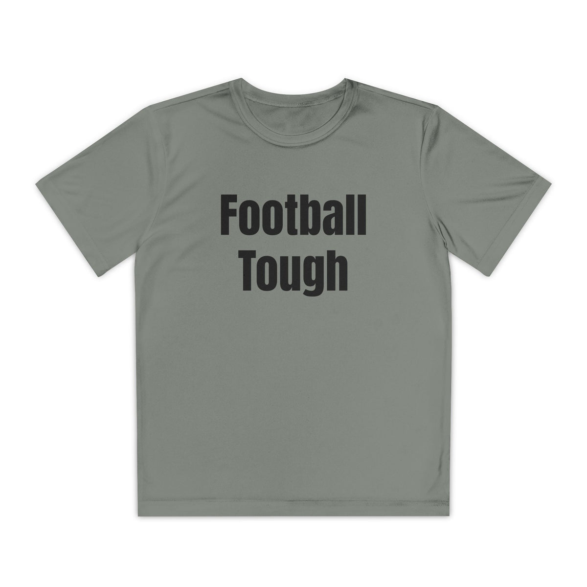 Youth Football Tee – "Football Tough" Dripping Football Back Graphic