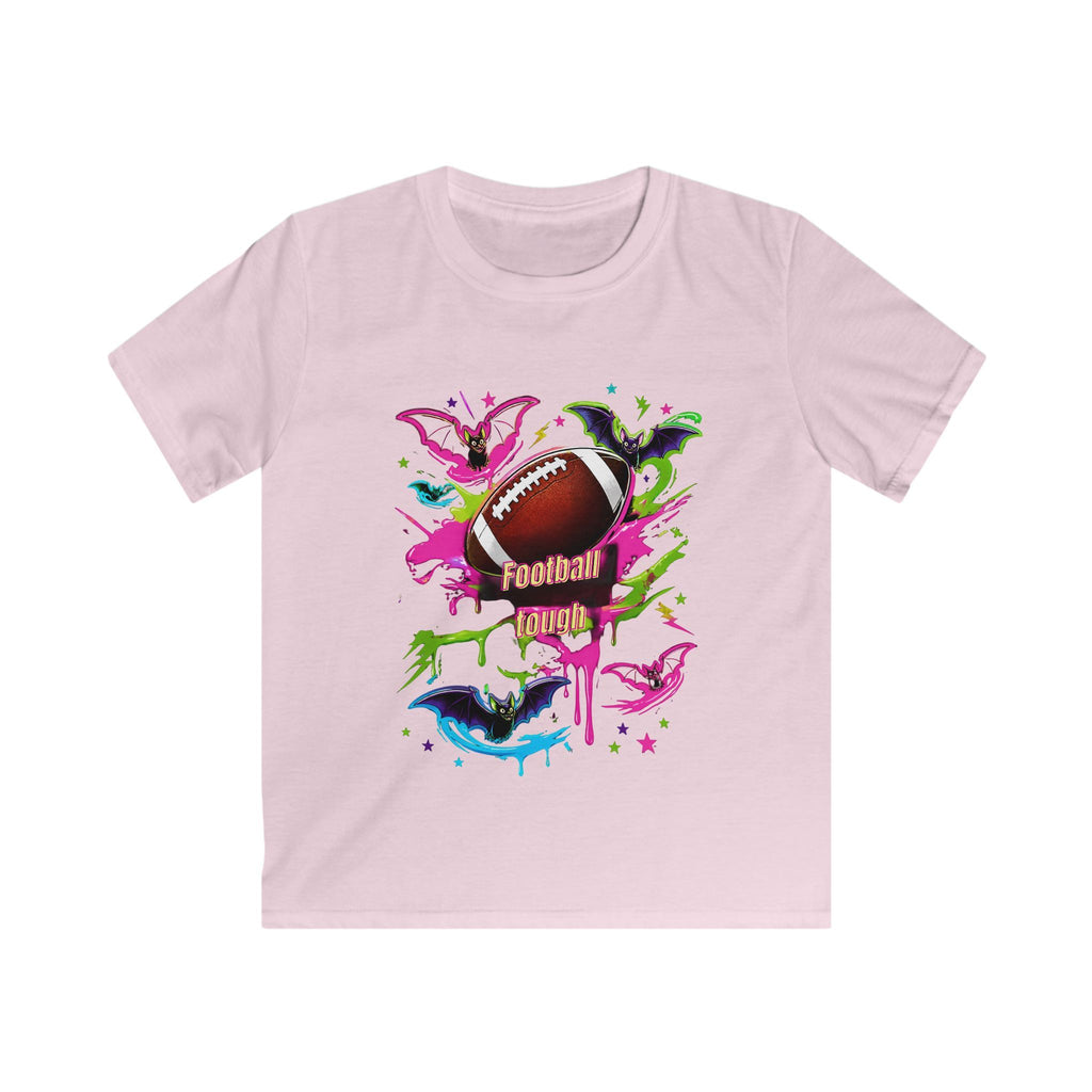 Kids Football Bats — Colorful Splash Grunge Youth Shirt