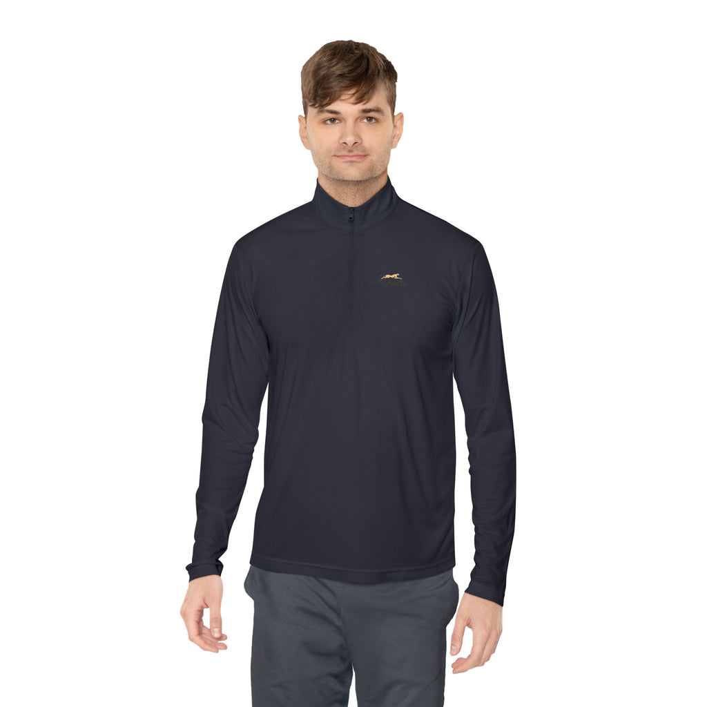 Quarter-Zip Pullover — 'Progress Over Perfection' Embroidered White Pullover
