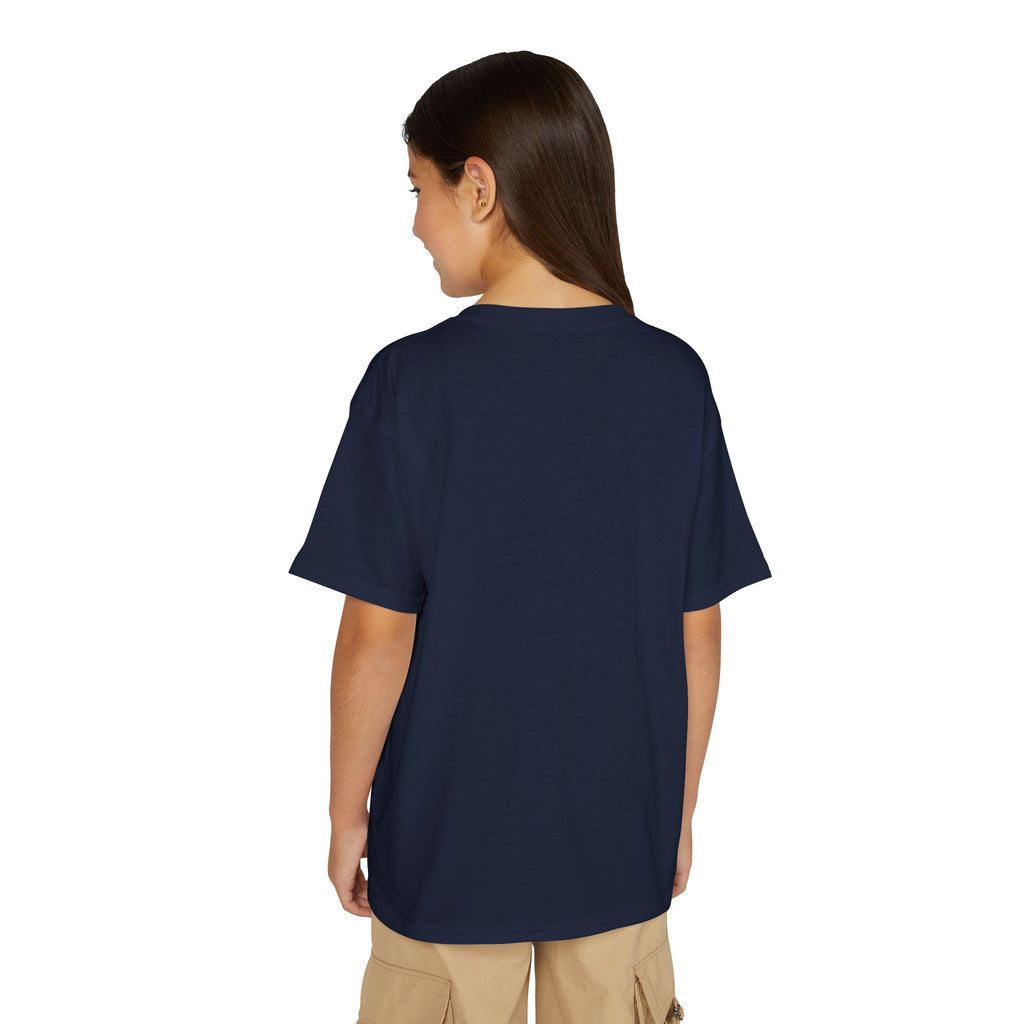 Youth Football T-Shirt – "Football Tough" Blue Grunge Graphic