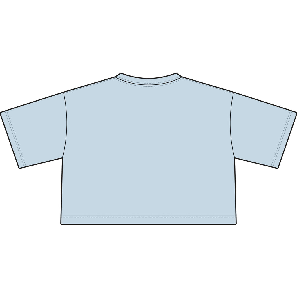 Cropped T-Shirt — "Distance" Track & Running Graphic Tee