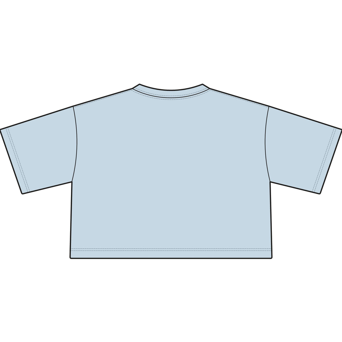 Cropped T-Shirt — "Distance" Track & Running Graphic Tee