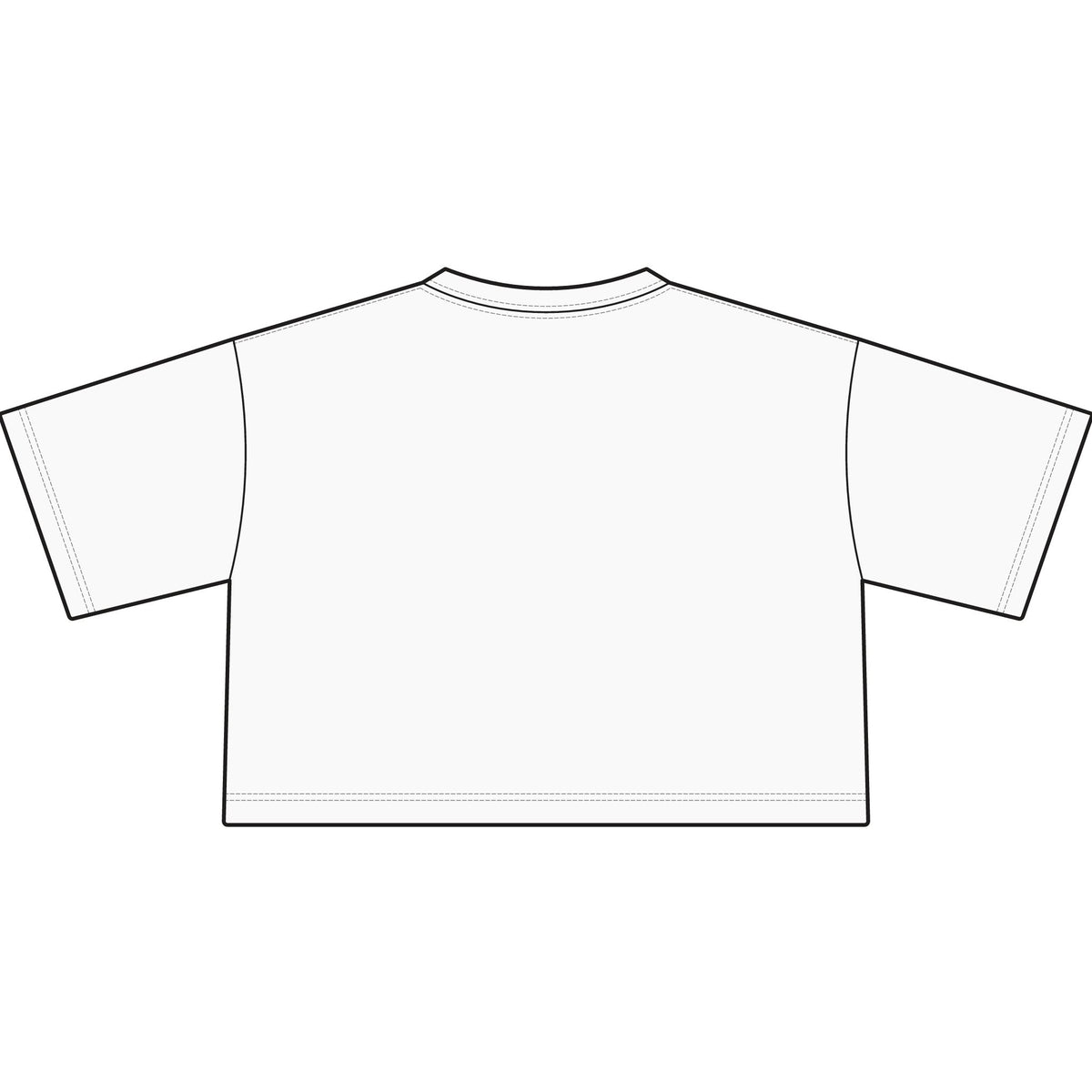 Cropped T-Shirt — "Distance" Track & Running Graphic Tee