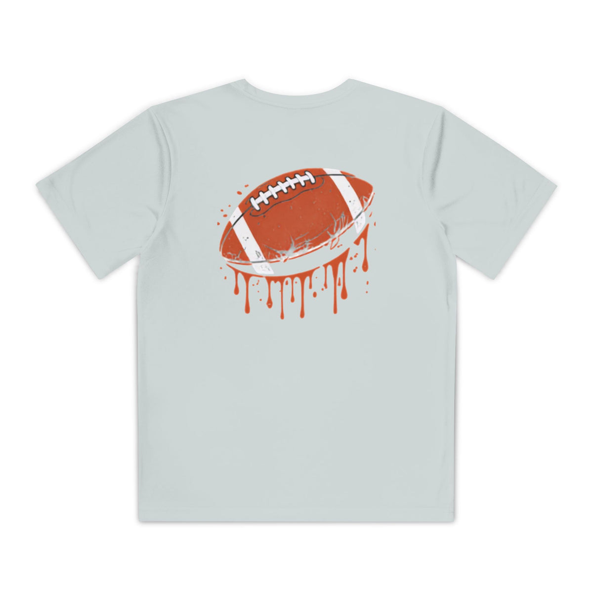 Youth Football Tee – "Football Tough" Dripping Football Back Graphic