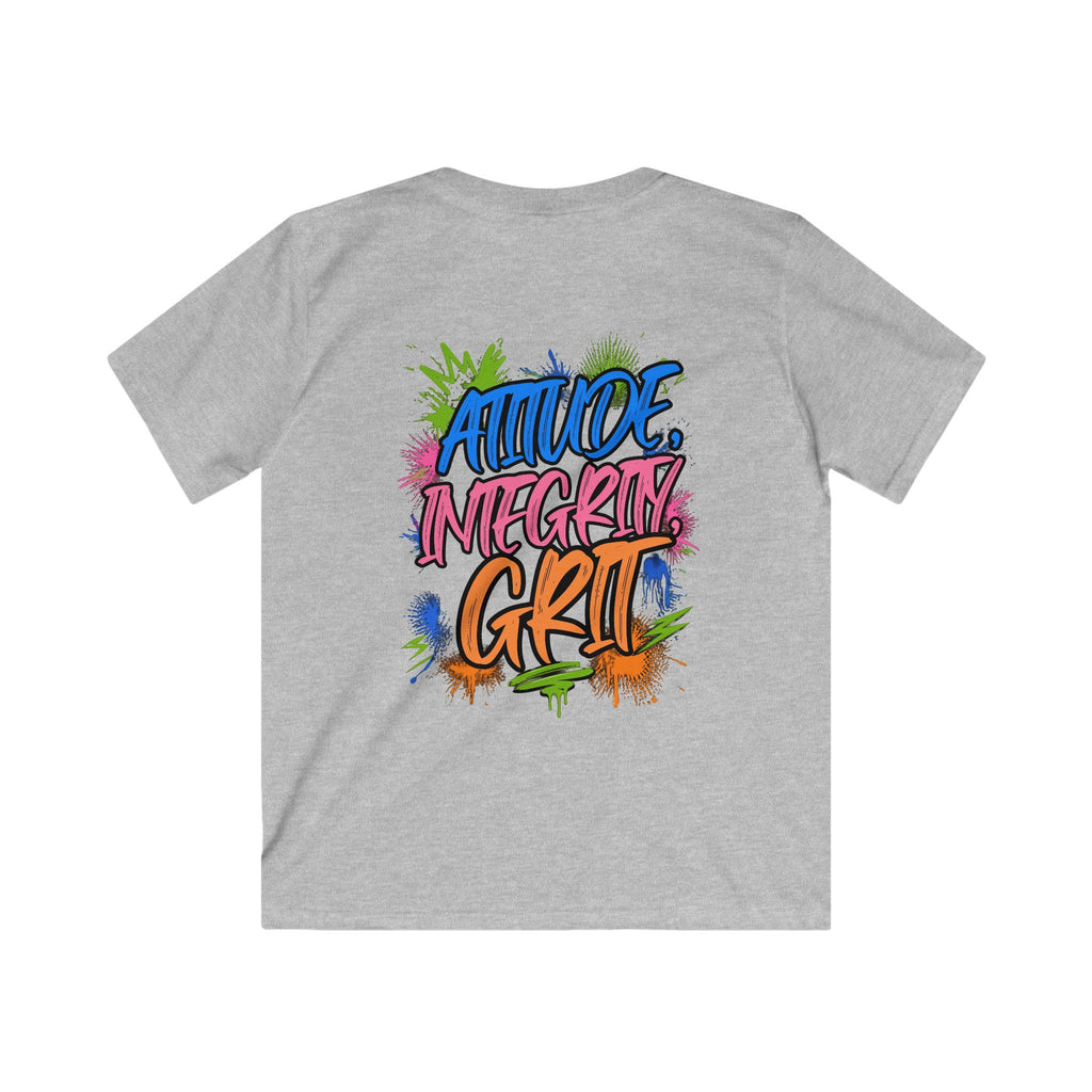 Kids T-Shirt — 'Football Tough' Front & 'Attitude Integrity Grit' Back Graphic Tee