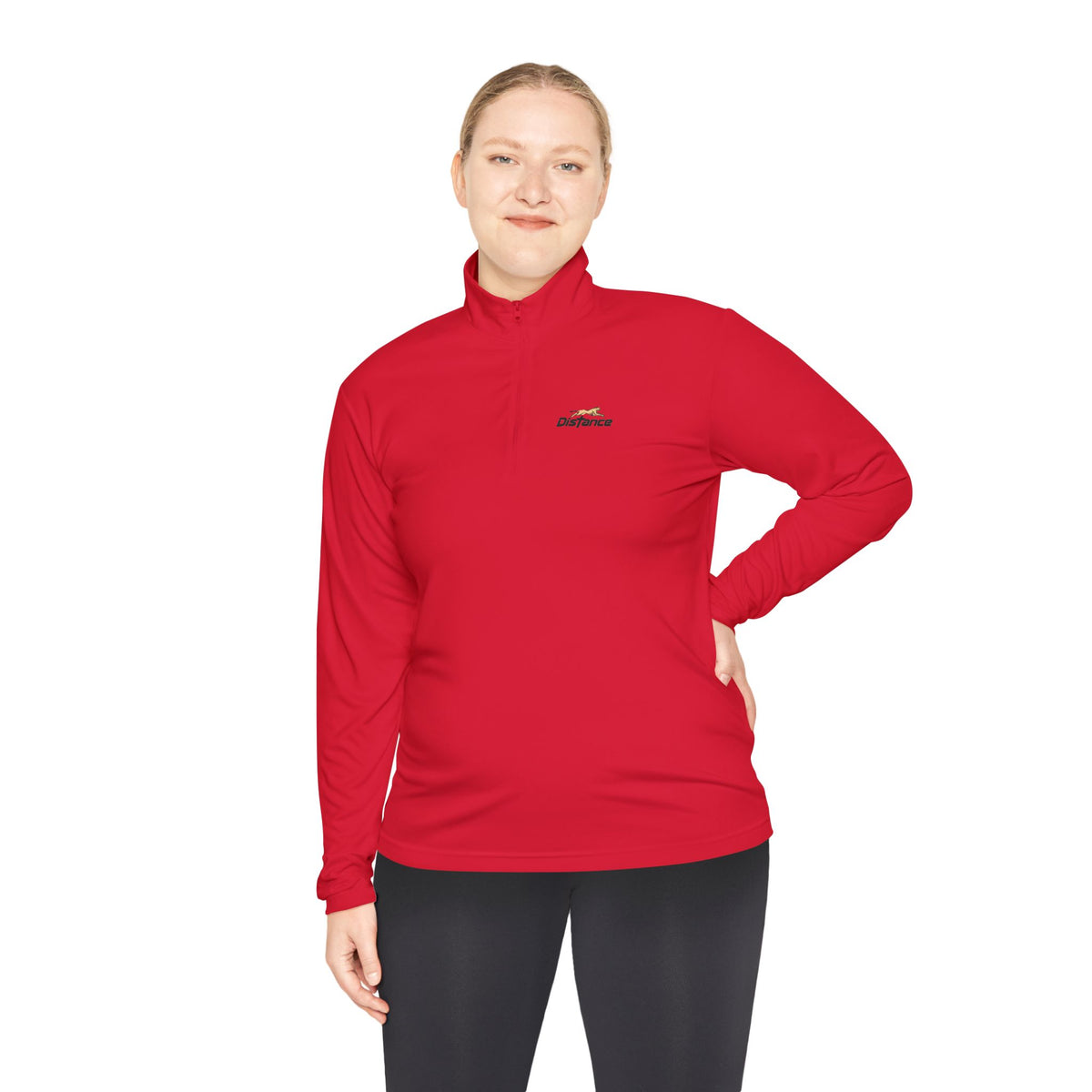 Quarter-Zip Pullover — 'Progress Over Perfection' Embroidered White Pullover