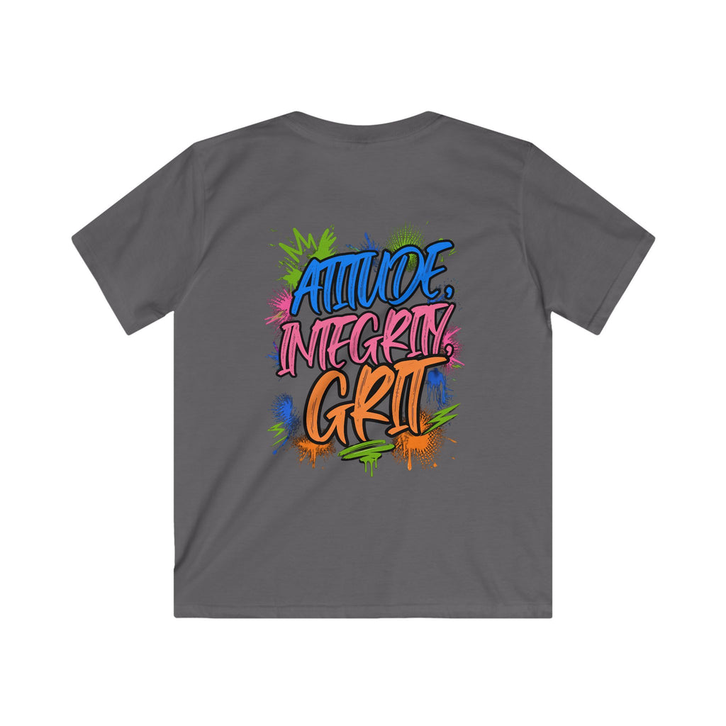 Kids T-Shirt — 'Football Tough' Front & 'Attitude Integrity Grit' Back Graphic Tee