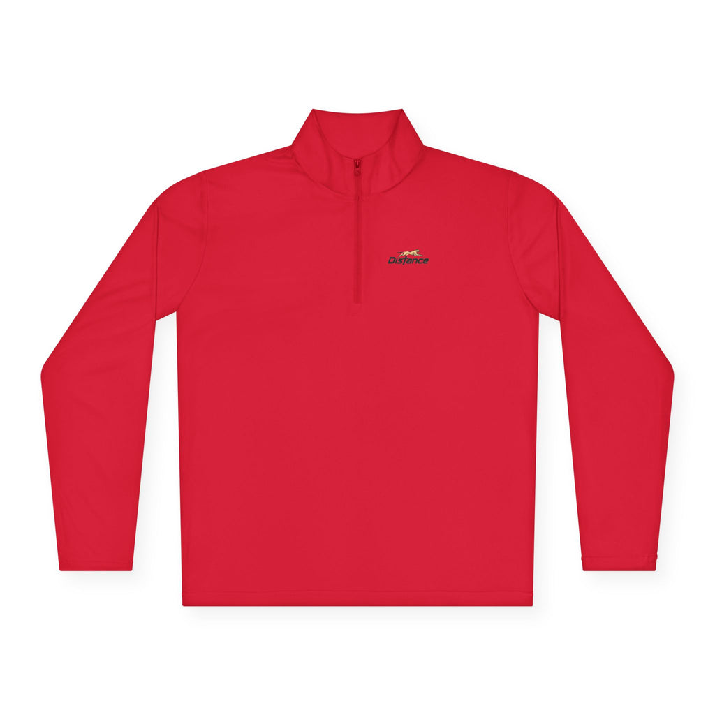 Quarter-Zip Pullover — 'Progress Over Perfection' Embroidered White Pullover