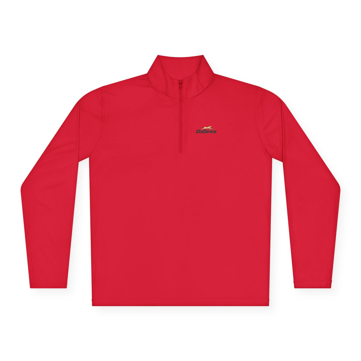 Quarter-Zip Pullover — 'Progress Over Perfection' Embroidered White Pullover