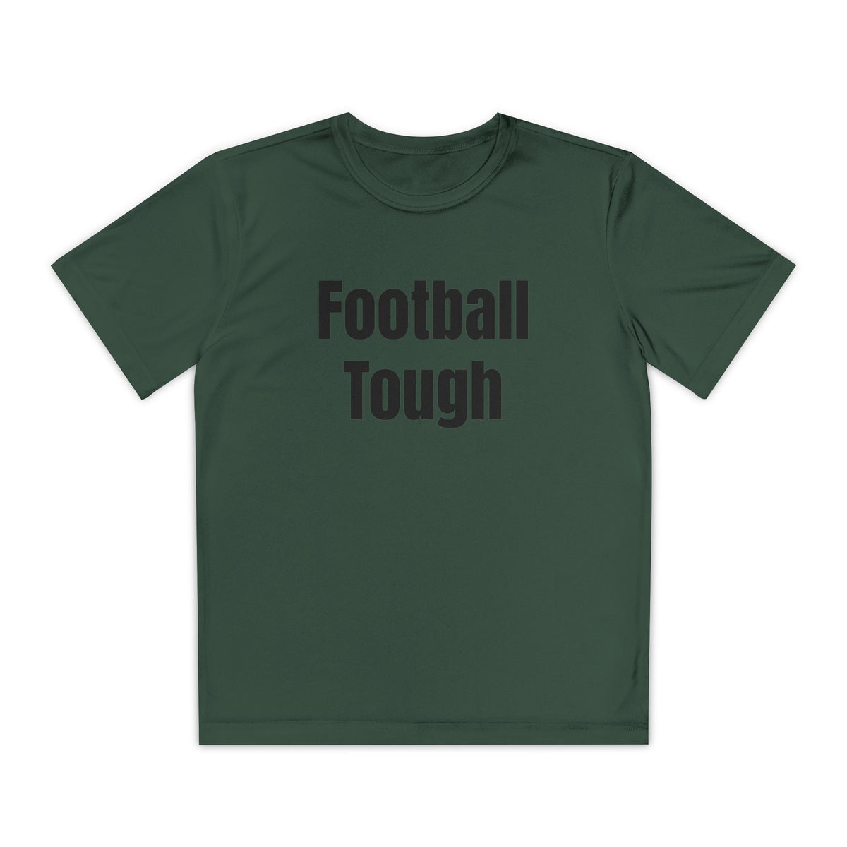 Youth Football Tee – "Football Tough" Dripping Football Back Graphic