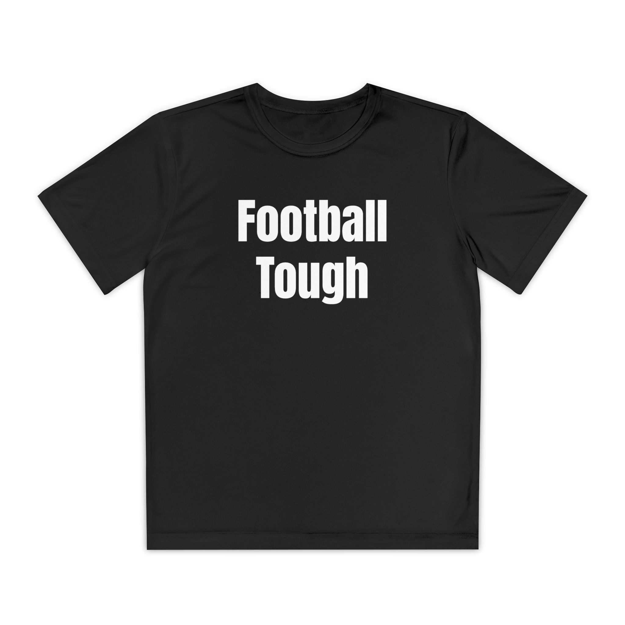 Youth Football Tee – "Football Tough" Dripping Football Back Graphic