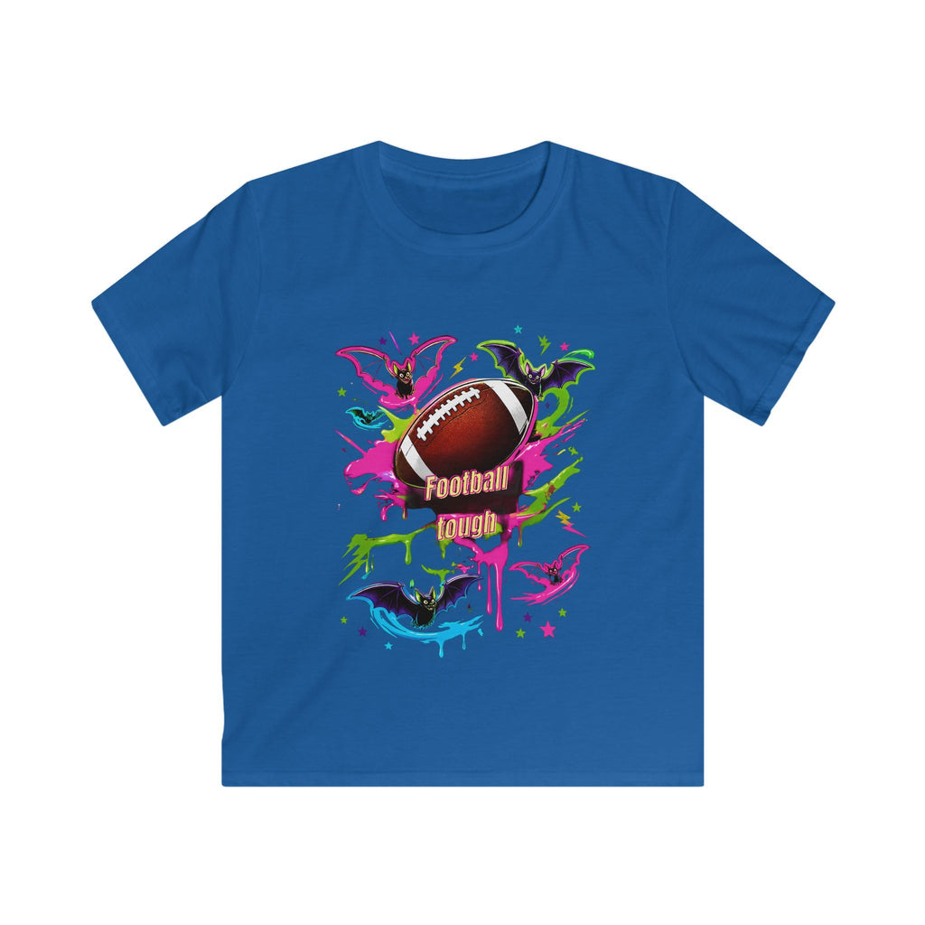 Kids Football Bats — Colorful Splash Grunge Youth Shirt