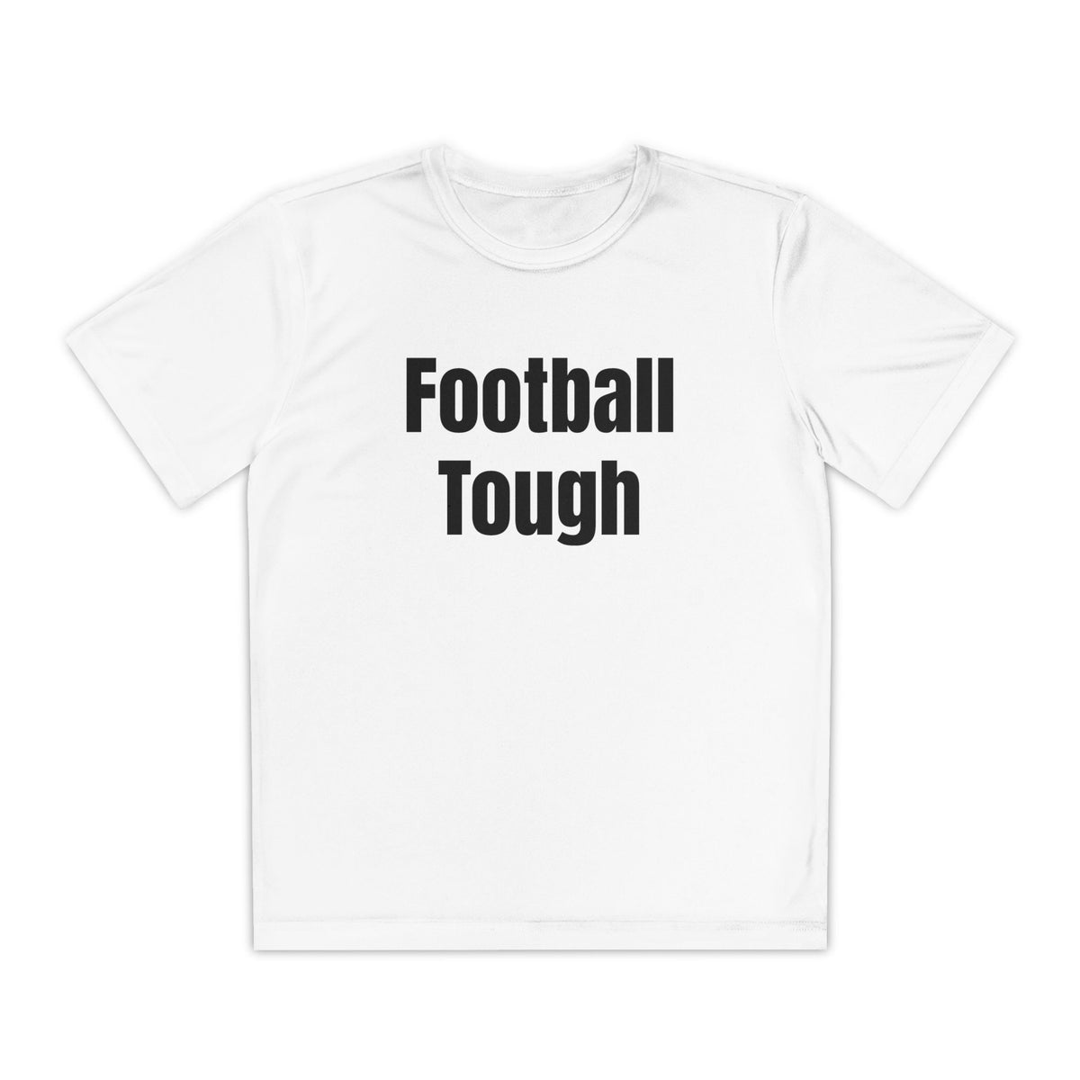 Youth Football Tee – "Football Tough" Dripping Football Back Graphic