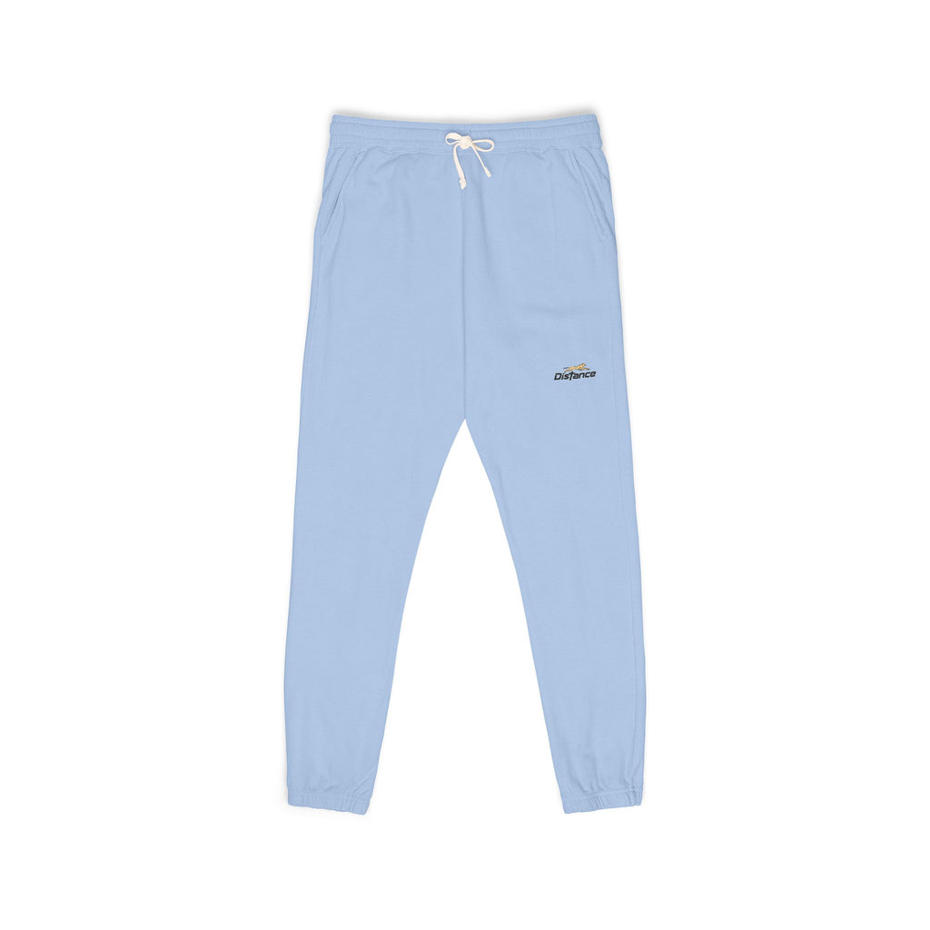 Embroidered Minimal Script Sweatpants — Cream Garment-Dyed Fleece
