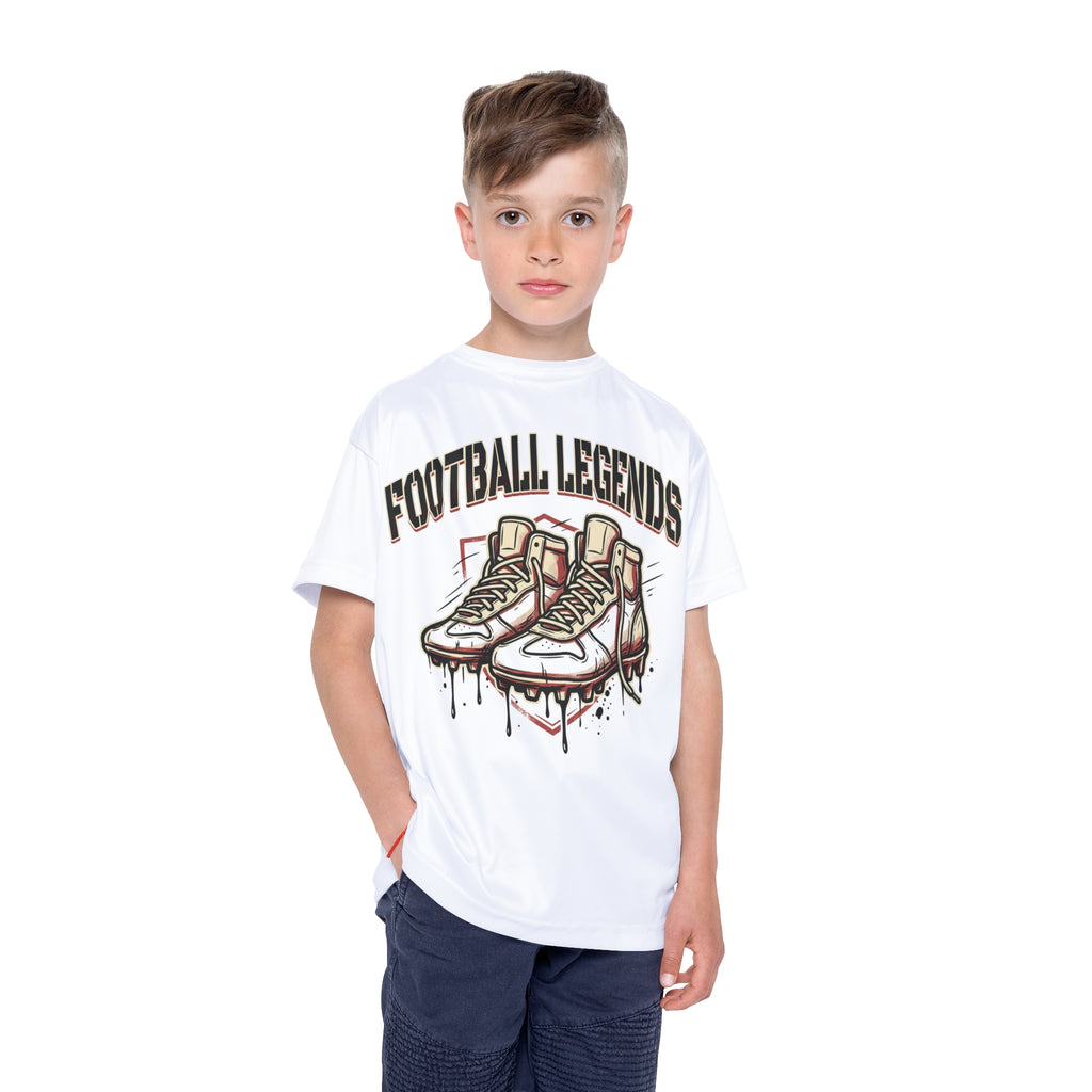Kids Football legends- Youth Sports Tee with Dripping Football Graphic