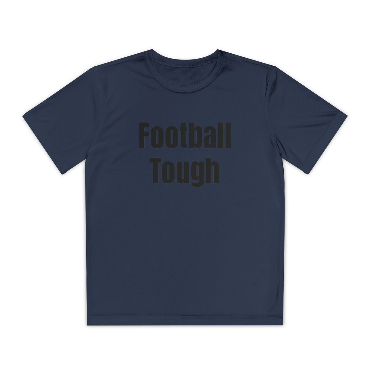 Youth Football Tee – "Football Tough" Dripping Football Back Graphic