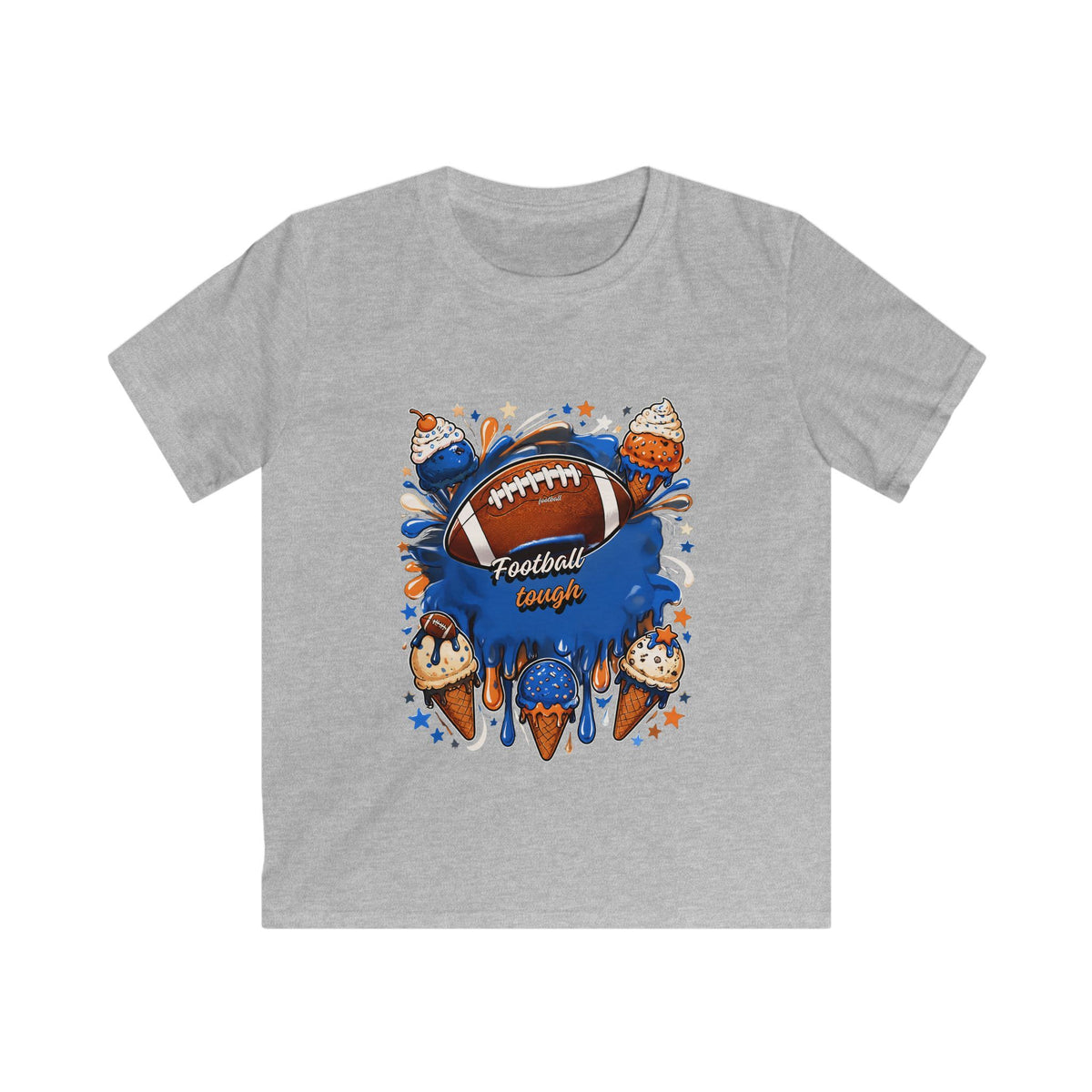 Kids Football Ice Cream Tee – "Football Tough" Youth Shirt