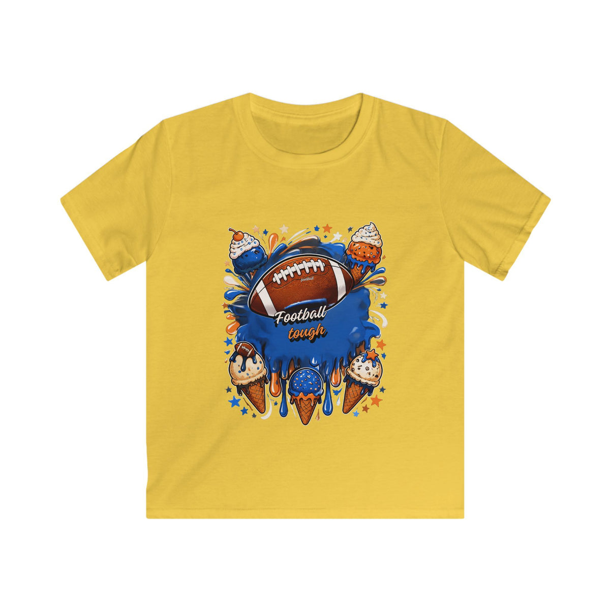 Kids Football Ice Cream Tee – "Football Tough" Youth Shirt