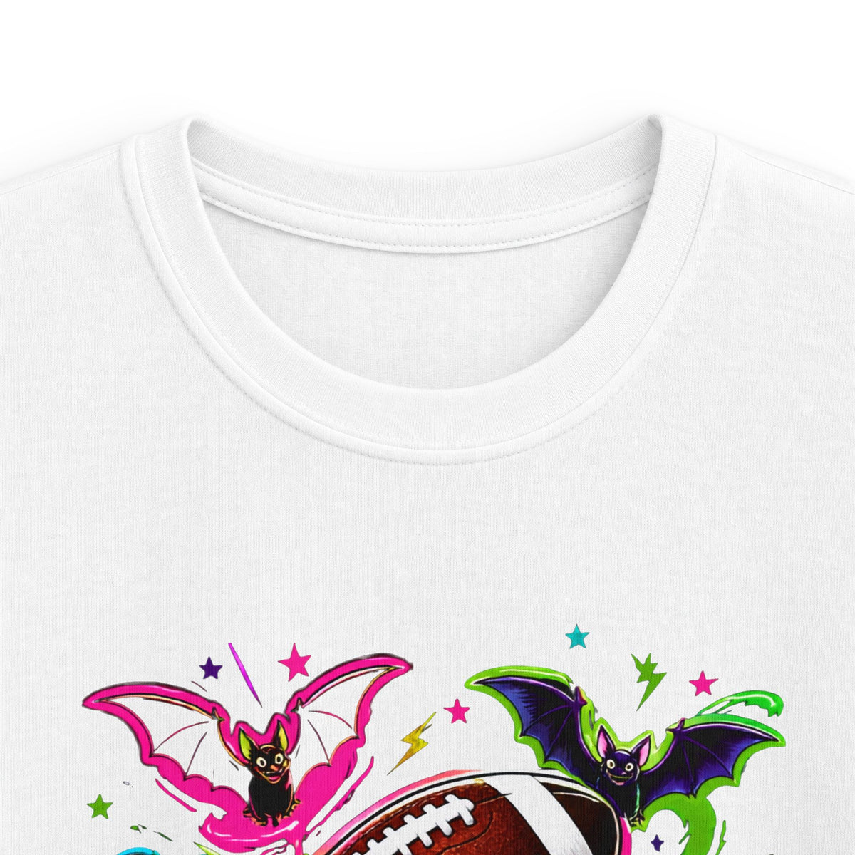Kids Football Bats — Colorful Splash Grunge Youth Shirt