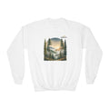 Youth Sweatshirt - Vintage Mountain Forest Sunset Crewneck