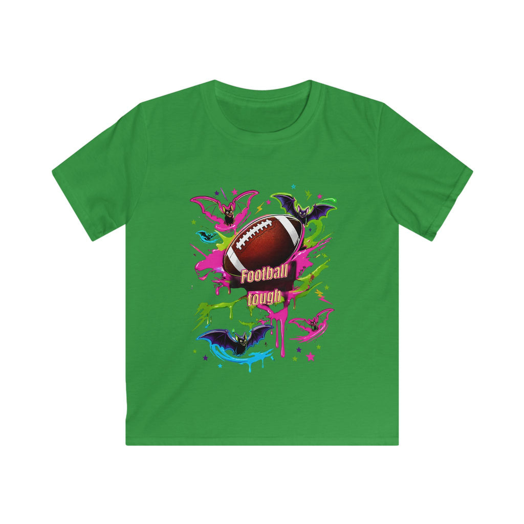 Kids Football Bats — Colorful Splash Grunge Youth Shirt