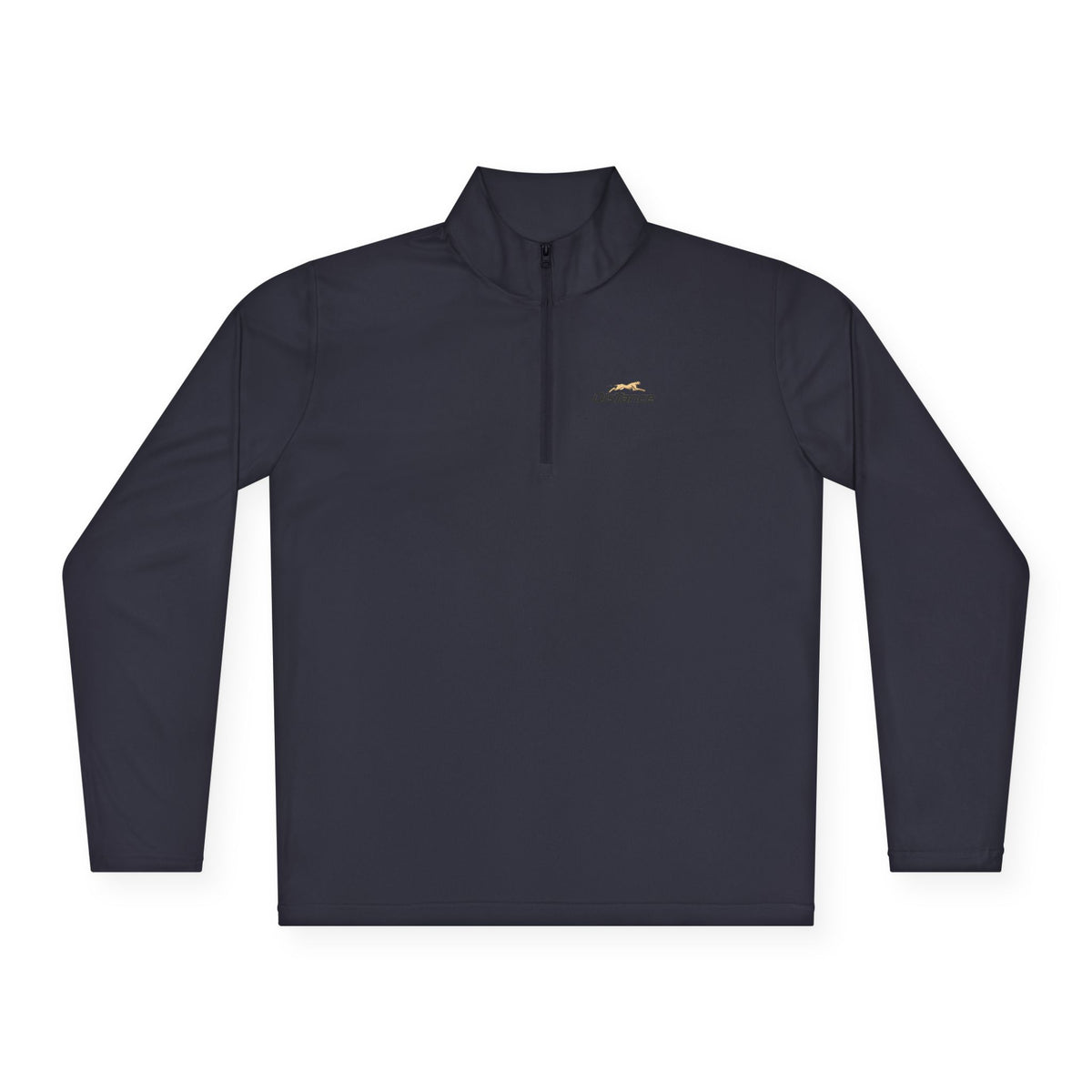 Quarter-Zip Pullover — 'Progress Over Perfection' Embroidered White Pullover