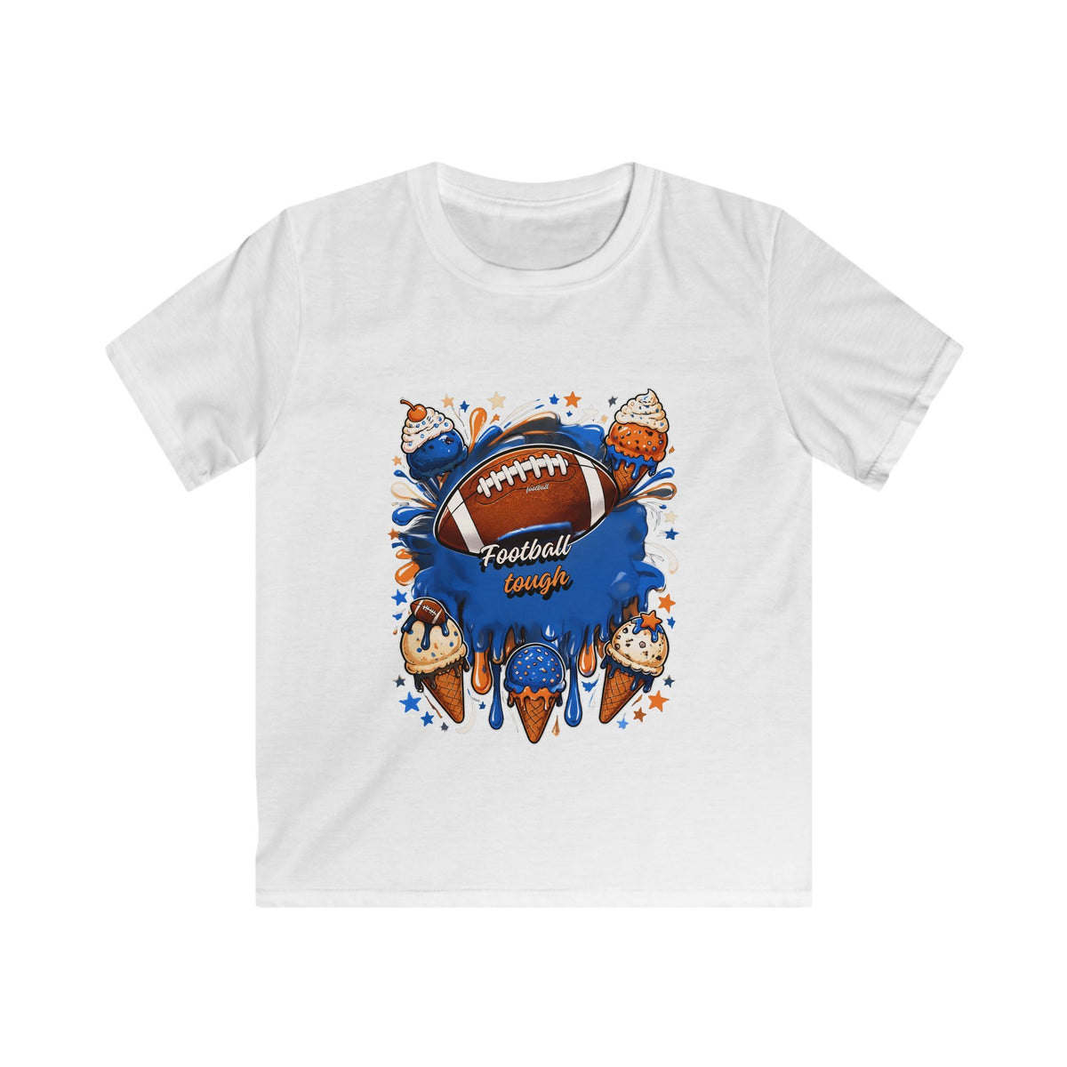 Kids Football Ice Cream Tee – "Football Tough" Youth Shirt