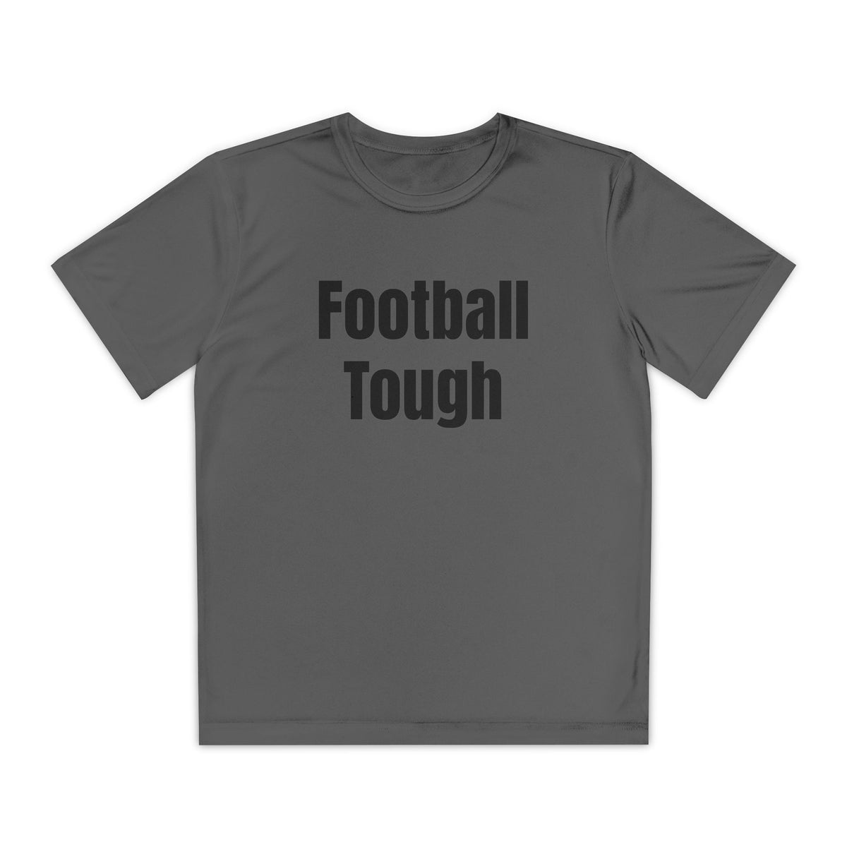 Youth Football Tee – "Football Tough" Dripping Football Back Graphic