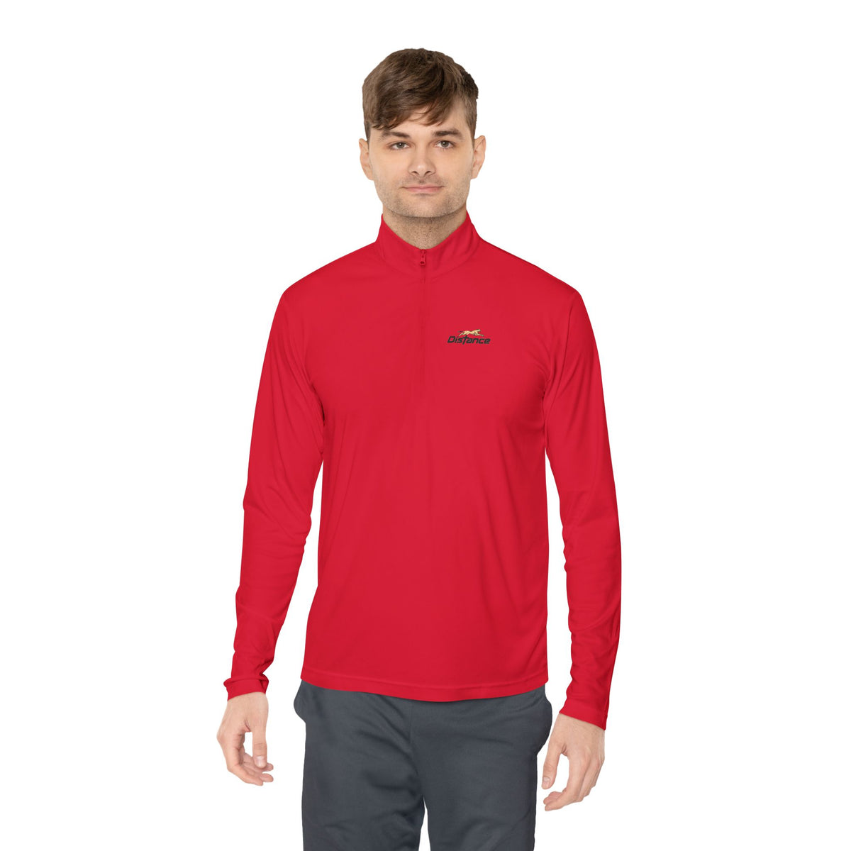 Quarter-Zip Pullover — 'Progress Over Perfection' Embroidered White Pullover