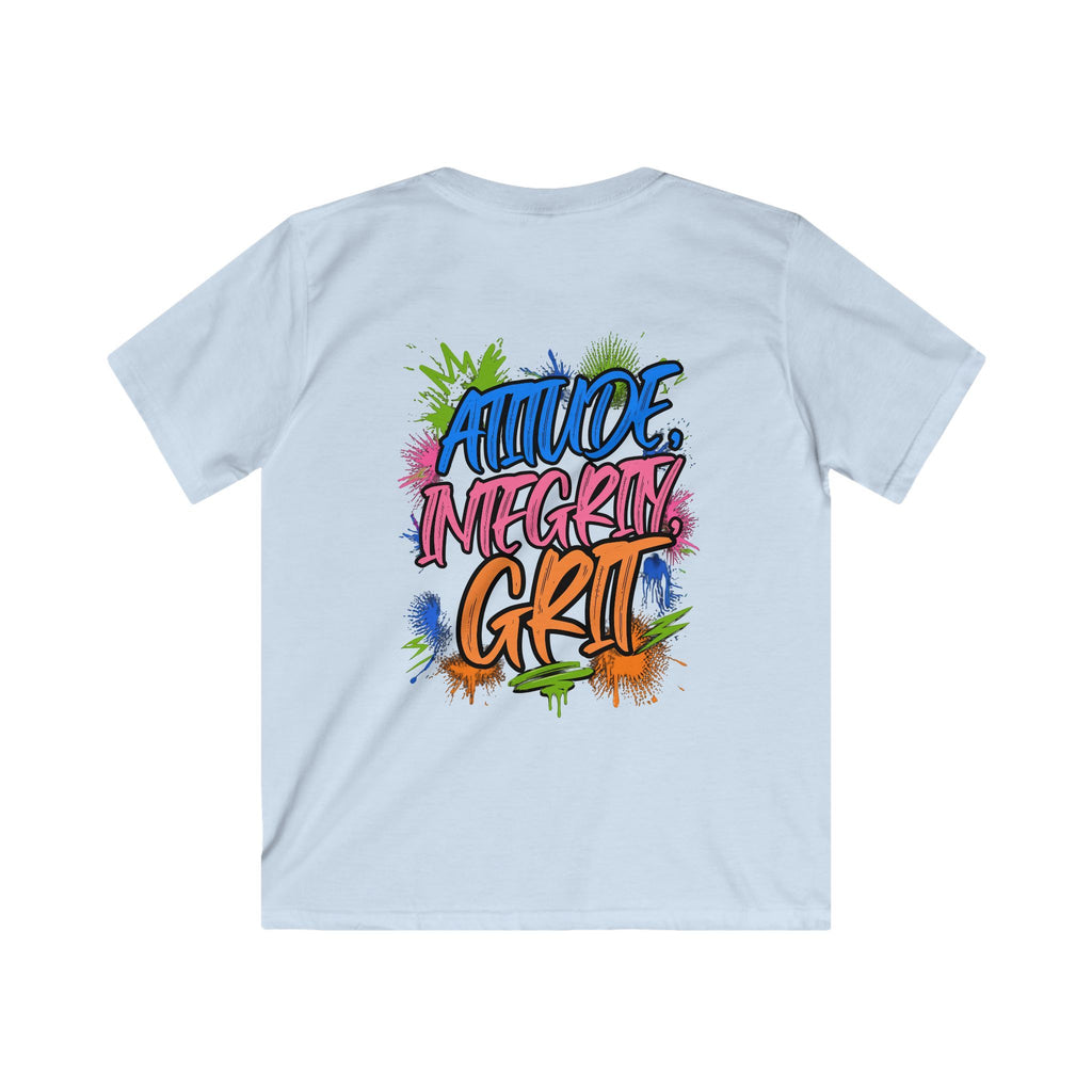 Kids T-Shirt — 'Football Tough' Front & 'Attitude Integrity Grit' Back Graphic Tee