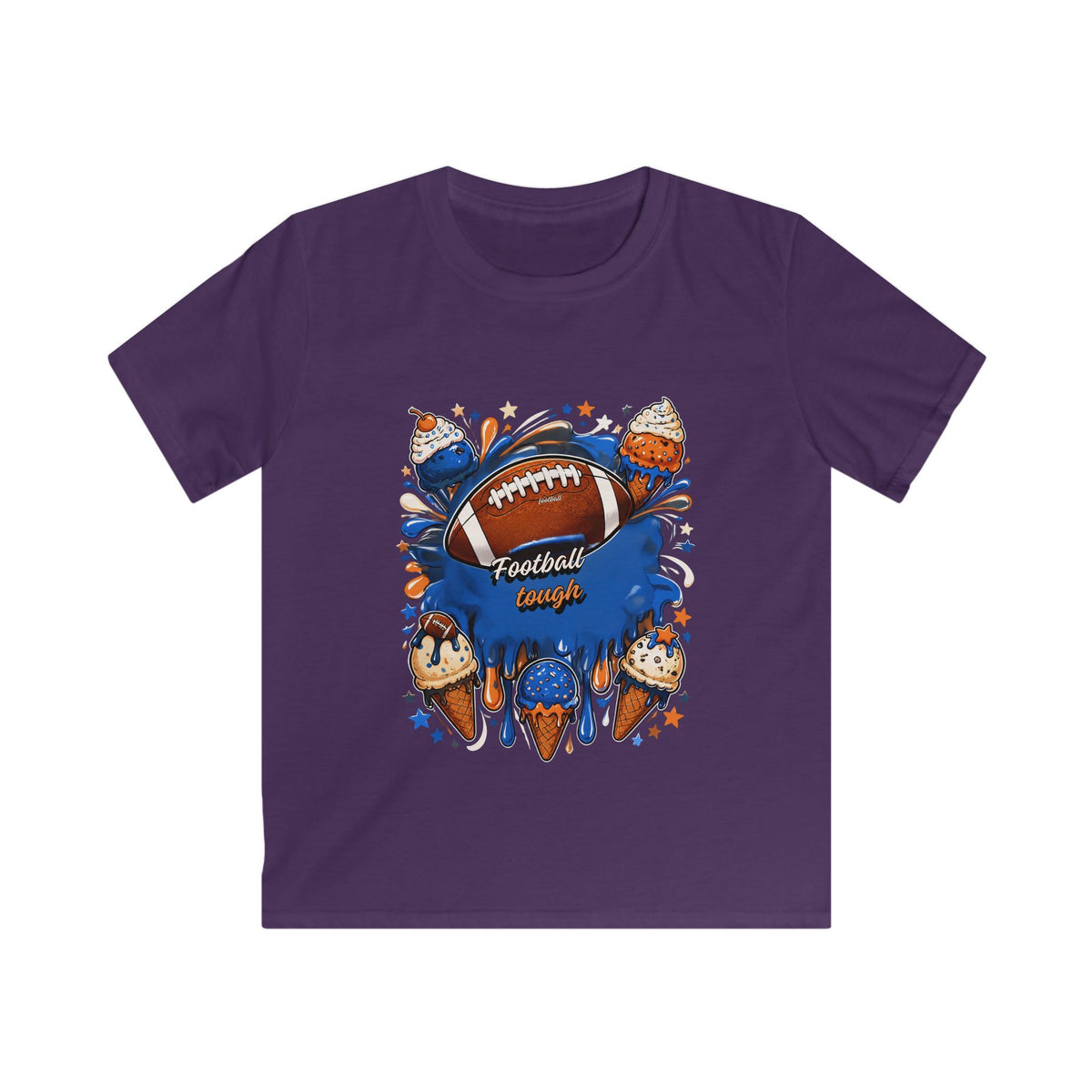 Kids Football Ice Cream Tee – "Football Tough" Youth Shirt