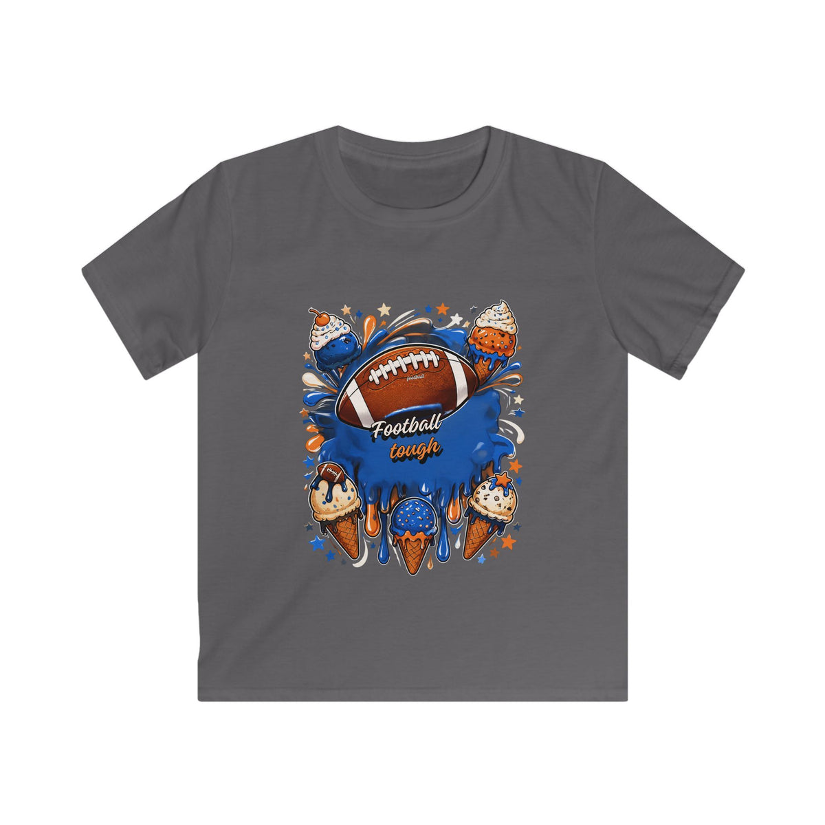 Kids Football Ice Cream Tee – "Football Tough" Youth Shirt