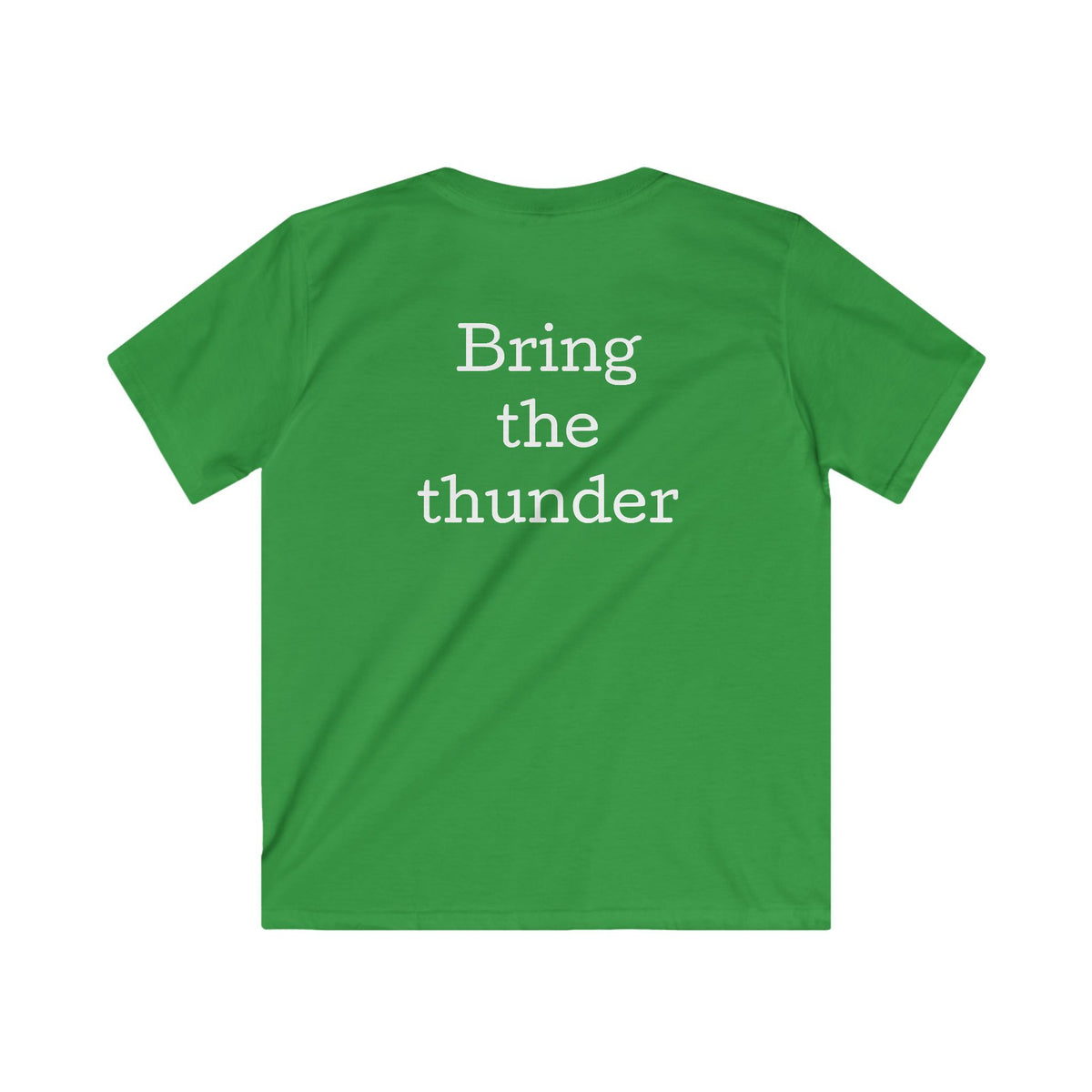 Kids Lightning Bolt Graphic Tee — Yellow Blue Thunderstorm Design