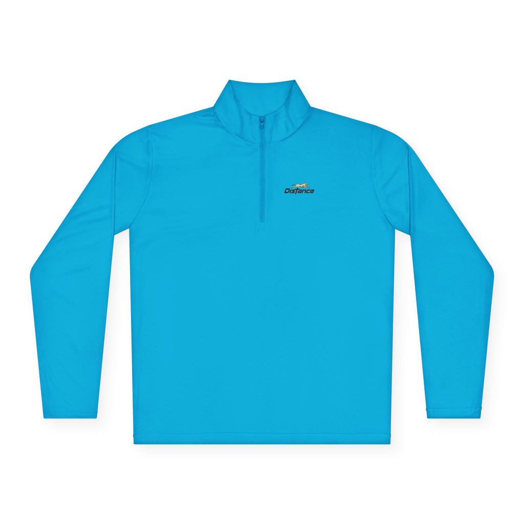 Quarter-Zip Pullover — 'Progress Over Perfection' Embroidered White Pullover