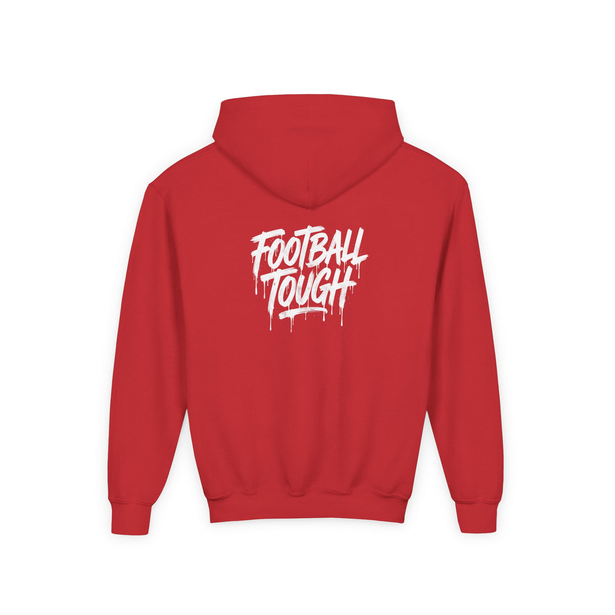 Youth Football Hoodie — ‘Football Tough’ Skull Helmet Graphic