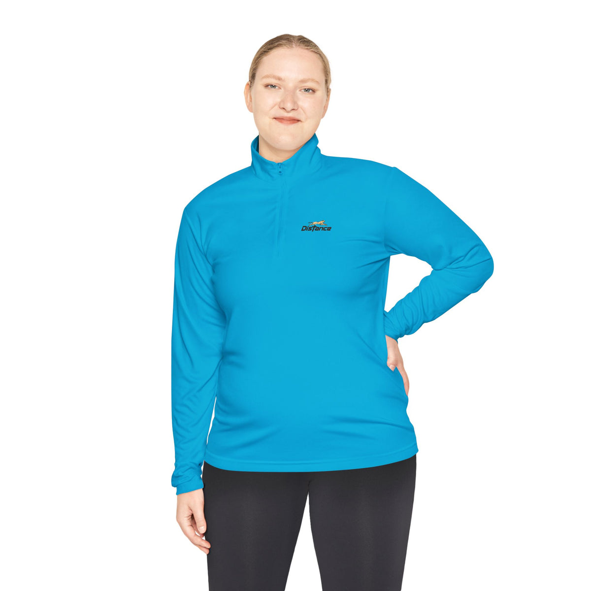 Quarter-Zip Pullover — 'Progress Over Perfection' Embroidered White Pullover