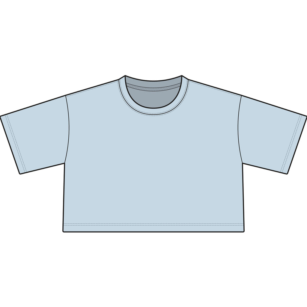 Cropped T-Shirt — "Distance" Track & Running Graphic Tee