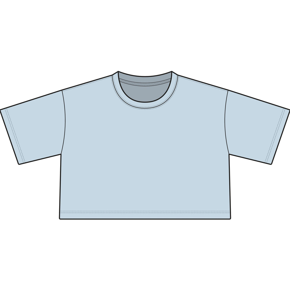 Cropped T-Shirt — "Distance" Track & Running Graphic Tee