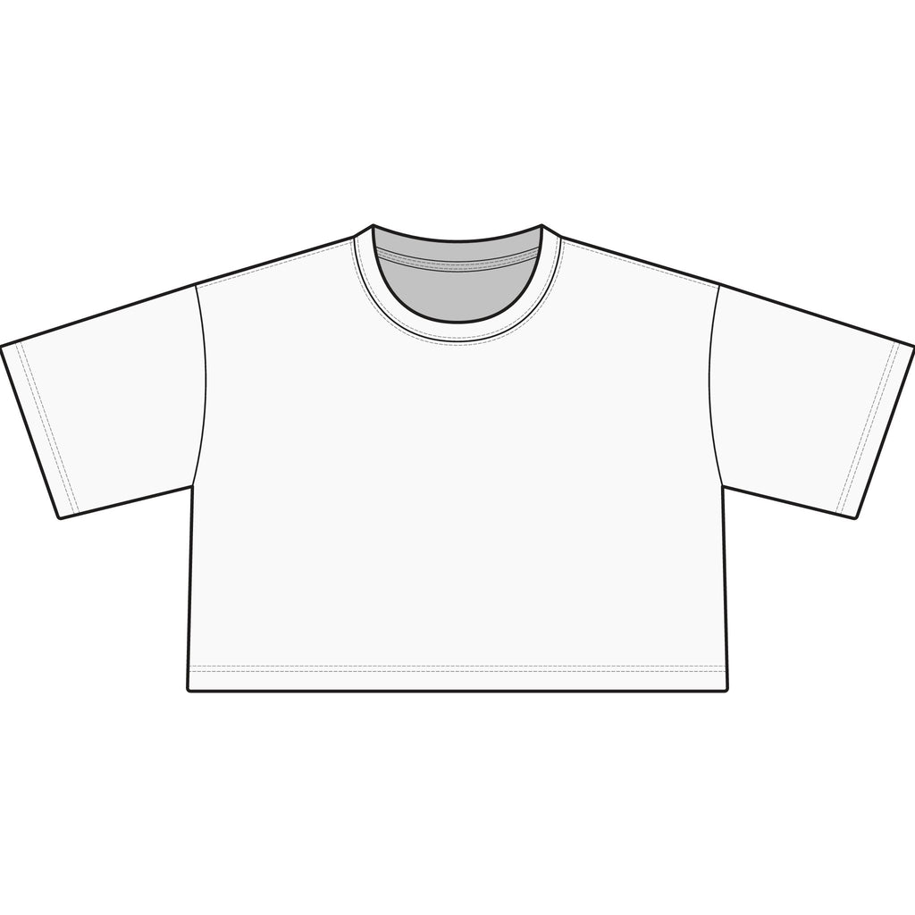 Cropped T-Shirt — "Distance" Track & Running Graphic Tee