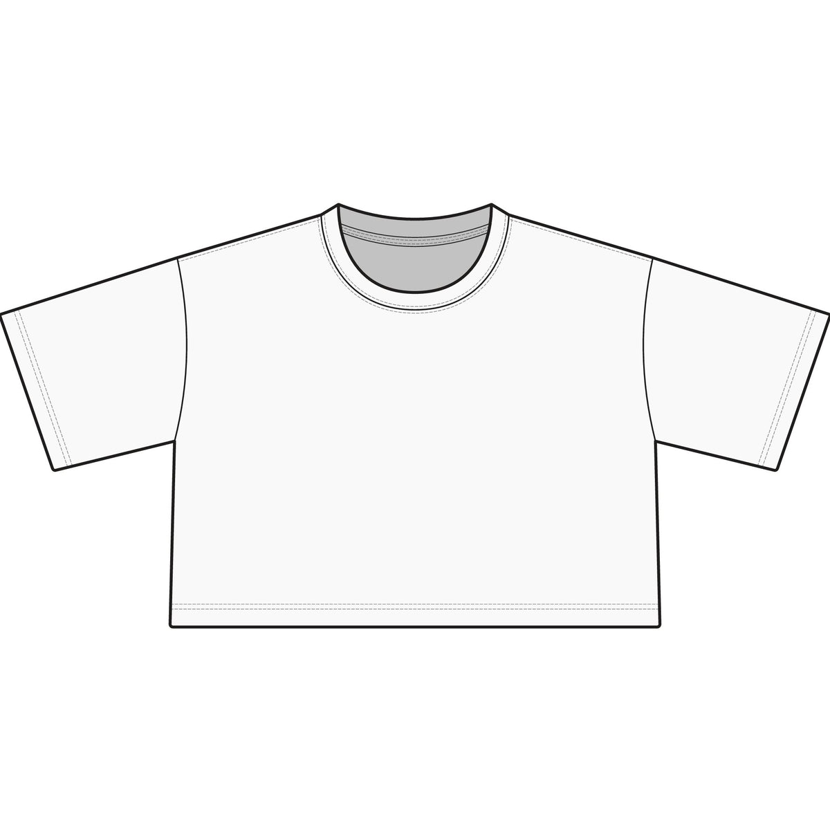 Cropped T-Shirt — "Distance" Track & Running Graphic Tee