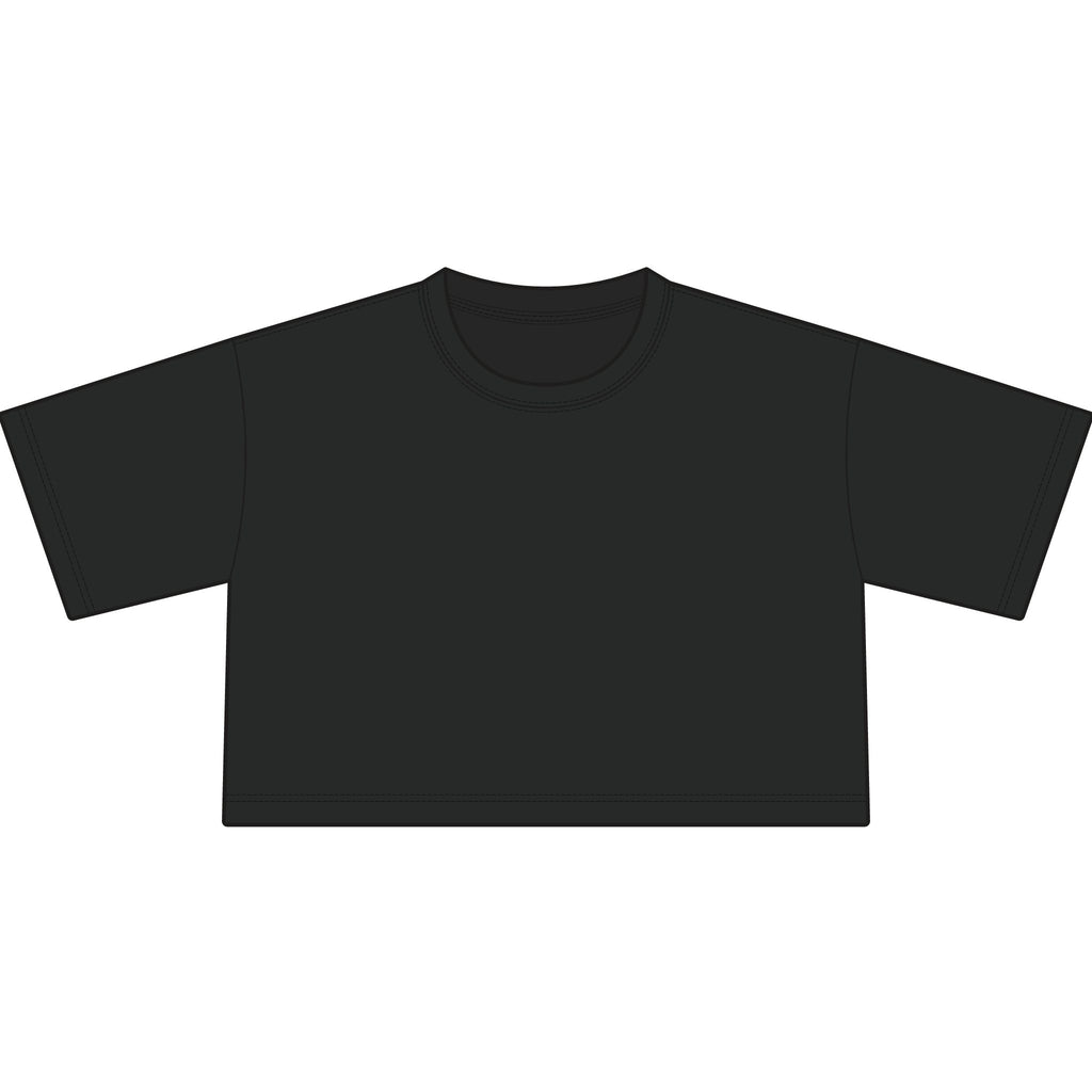 Cropped T-Shirt — "Distance" Track & Running Graphic Tee