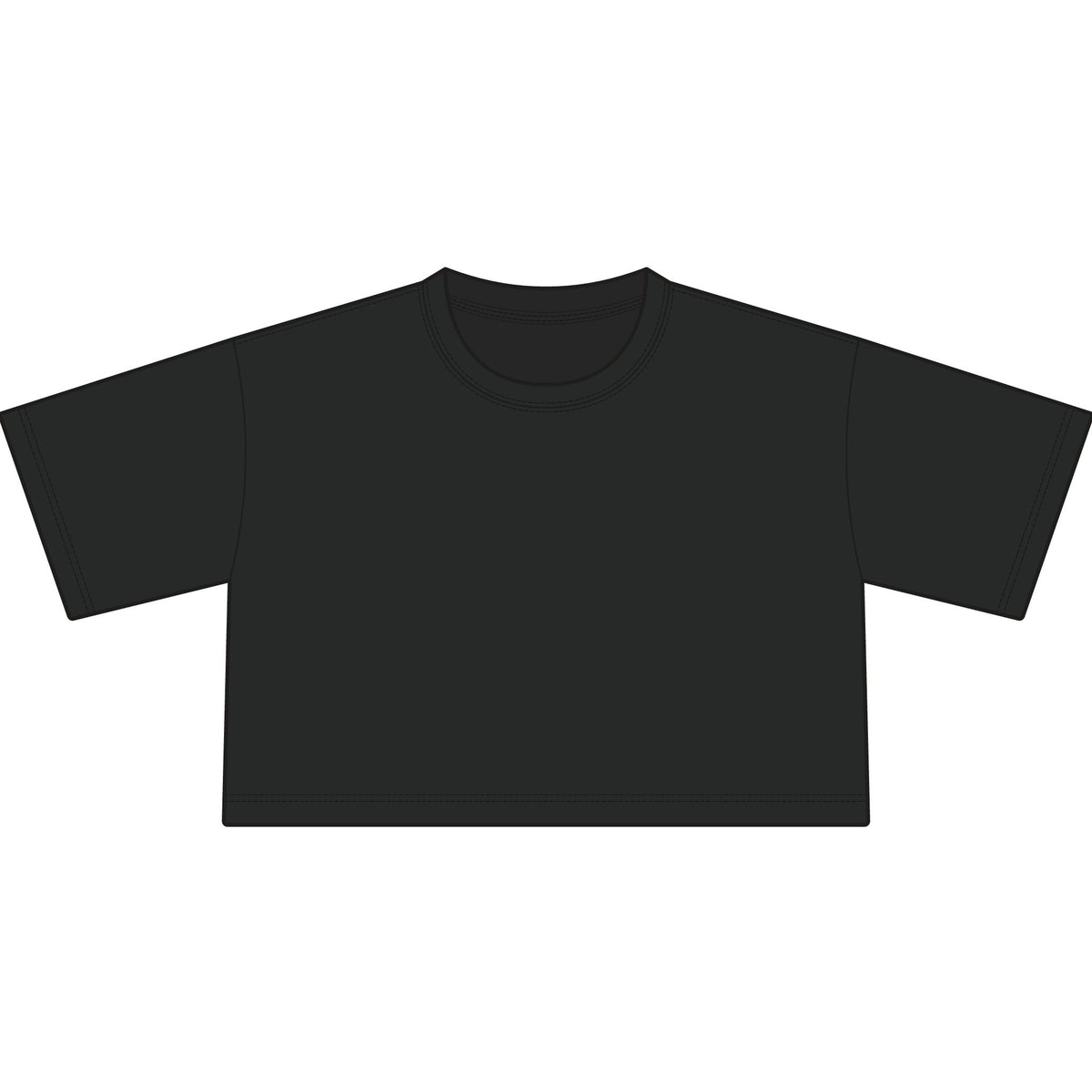 Cropped T-Shirt — "Distance" Track & Running Graphic Tee