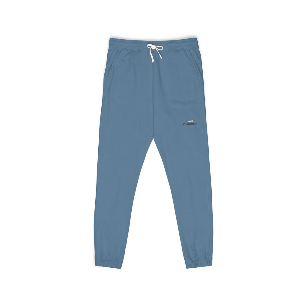 Embroidered Minimal Script Sweatpants — Cream Garment-Dyed Fleece