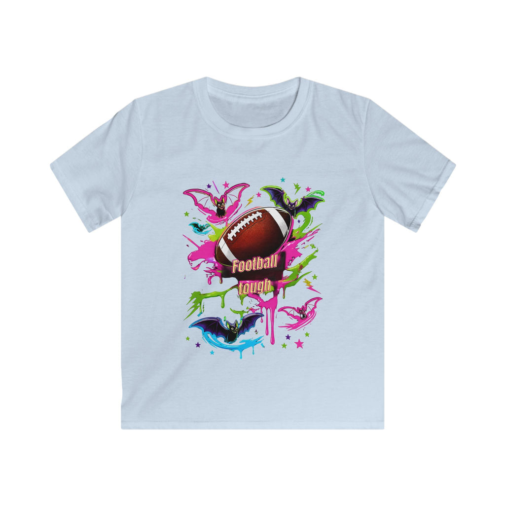 Kids Football Bats — Colorful Splash Grunge Youth Shirt