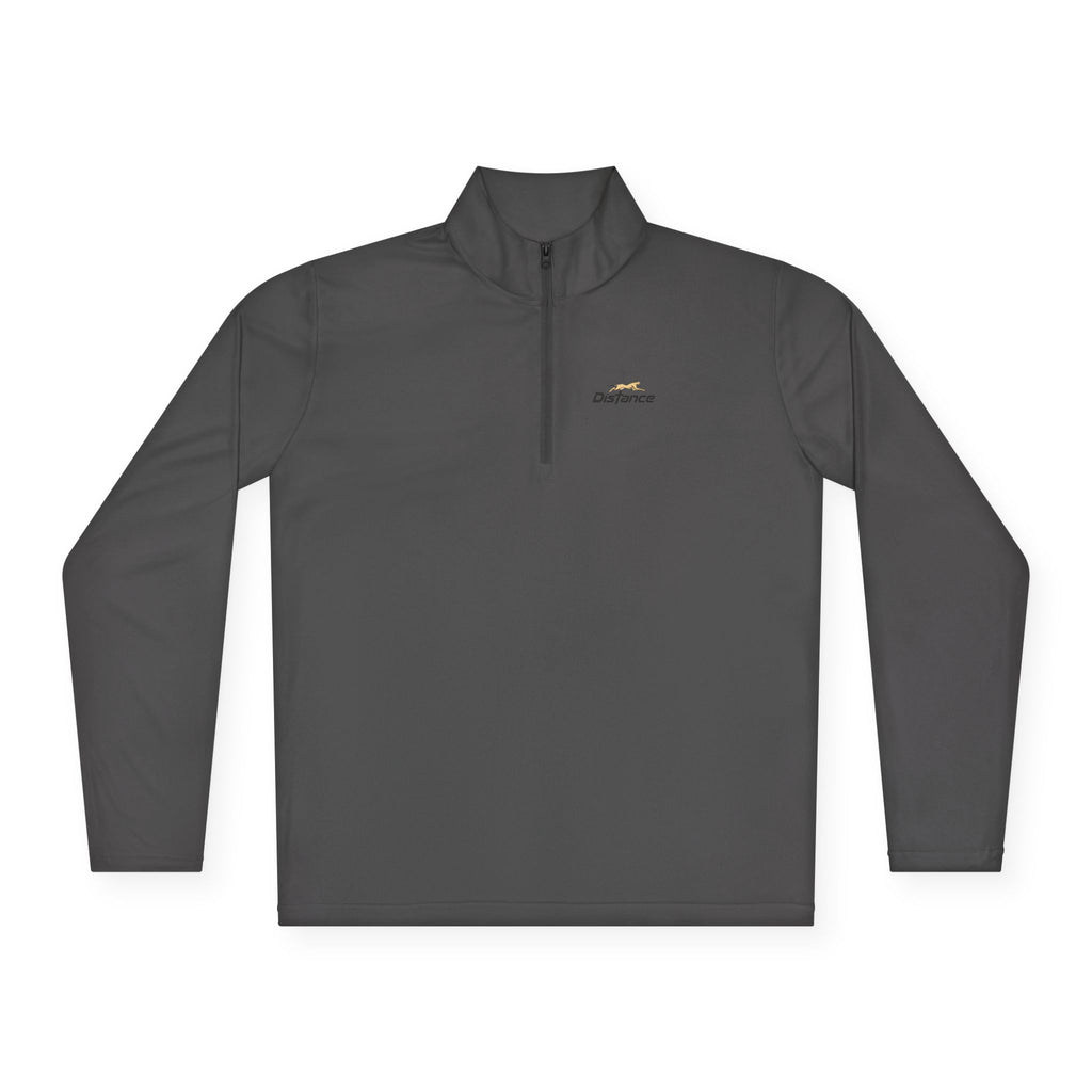 Quarter-Zip Pullover — 'Progress Over Perfection' Embroidered White Pullover