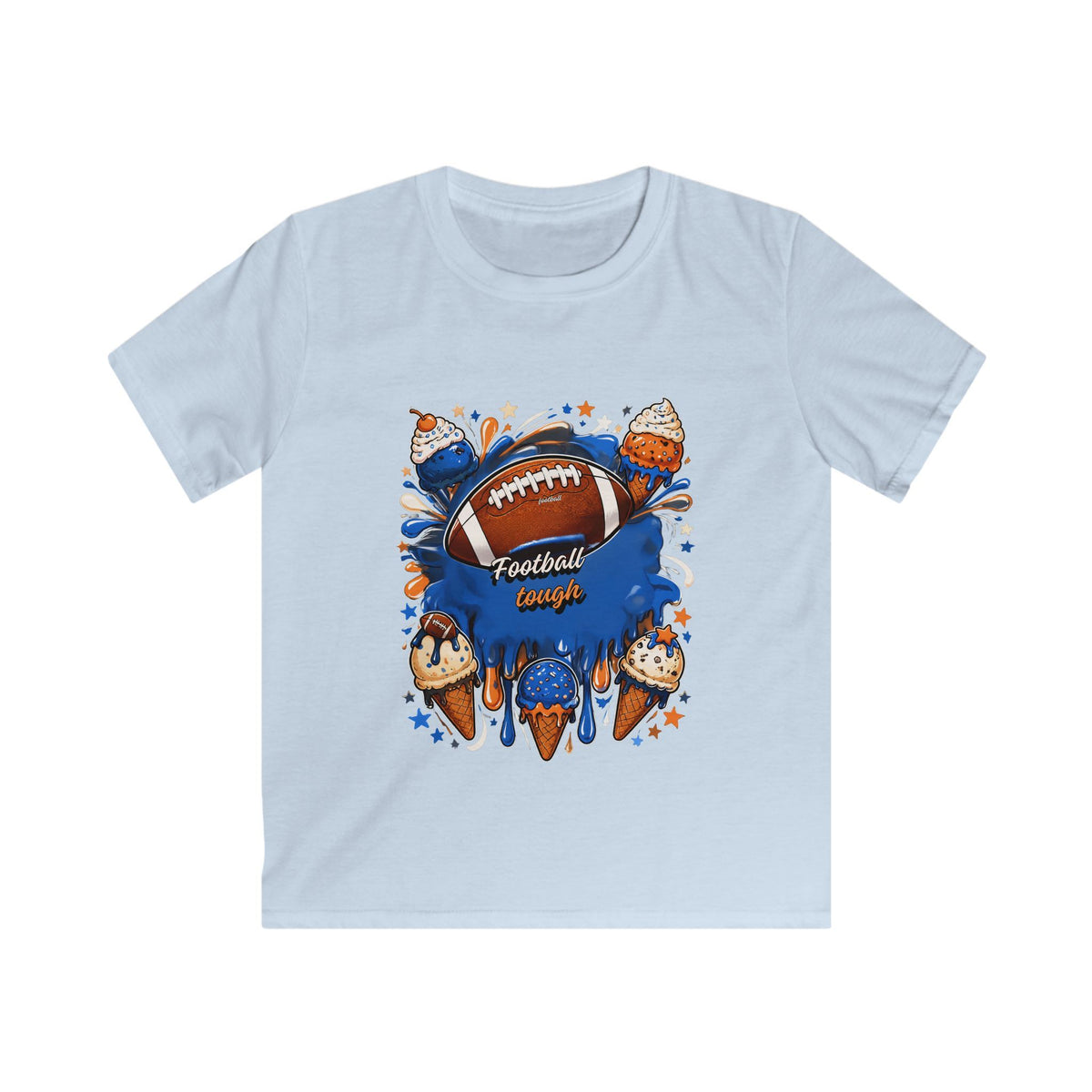 Kids Football Ice Cream Tee – "Football Tough" Youth Shirt