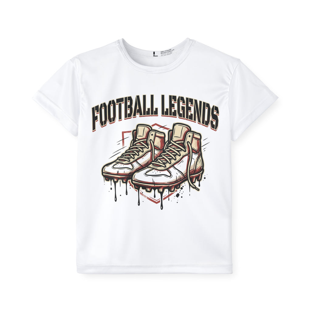 Kids Football legends- Youth Sports Tee with Dripping Football Graphic