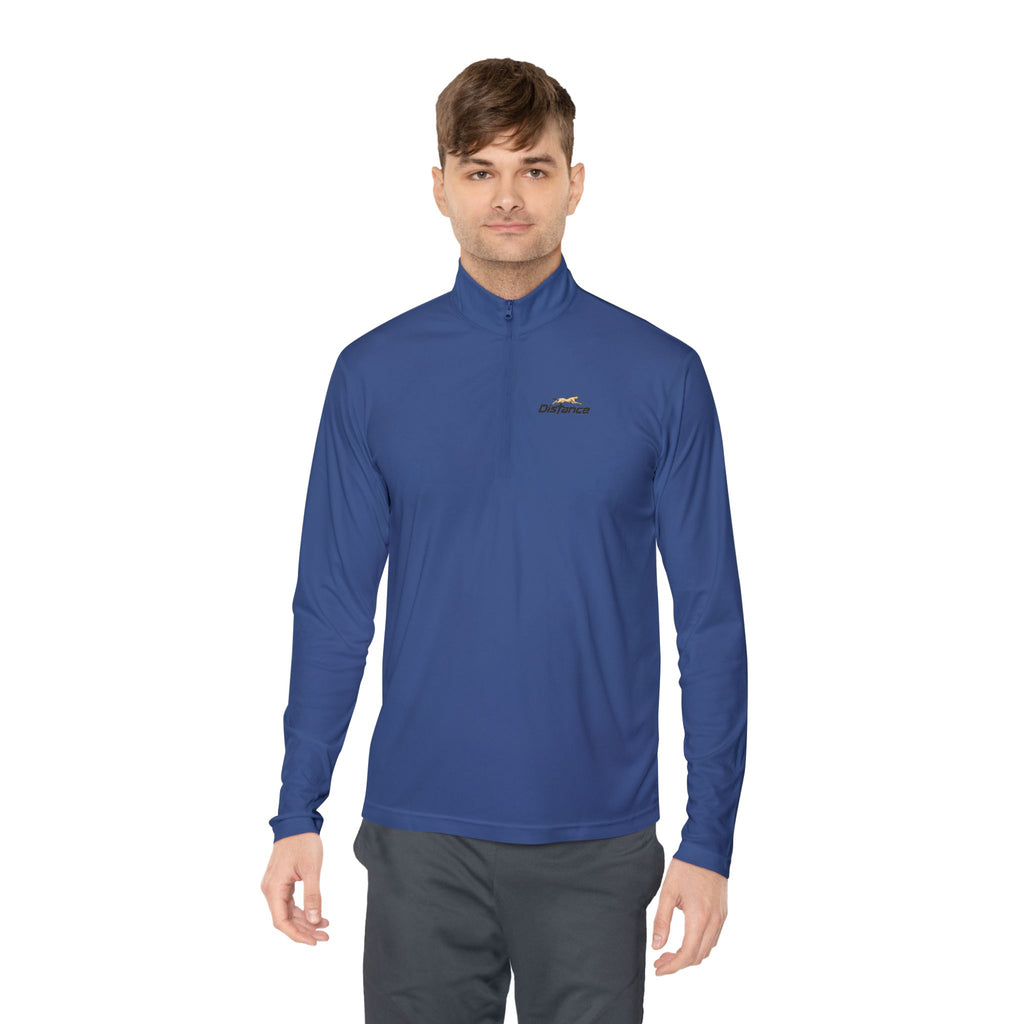 Quarter-Zip Pullover — 'Progress Over Perfection' Embroidered White Pullover